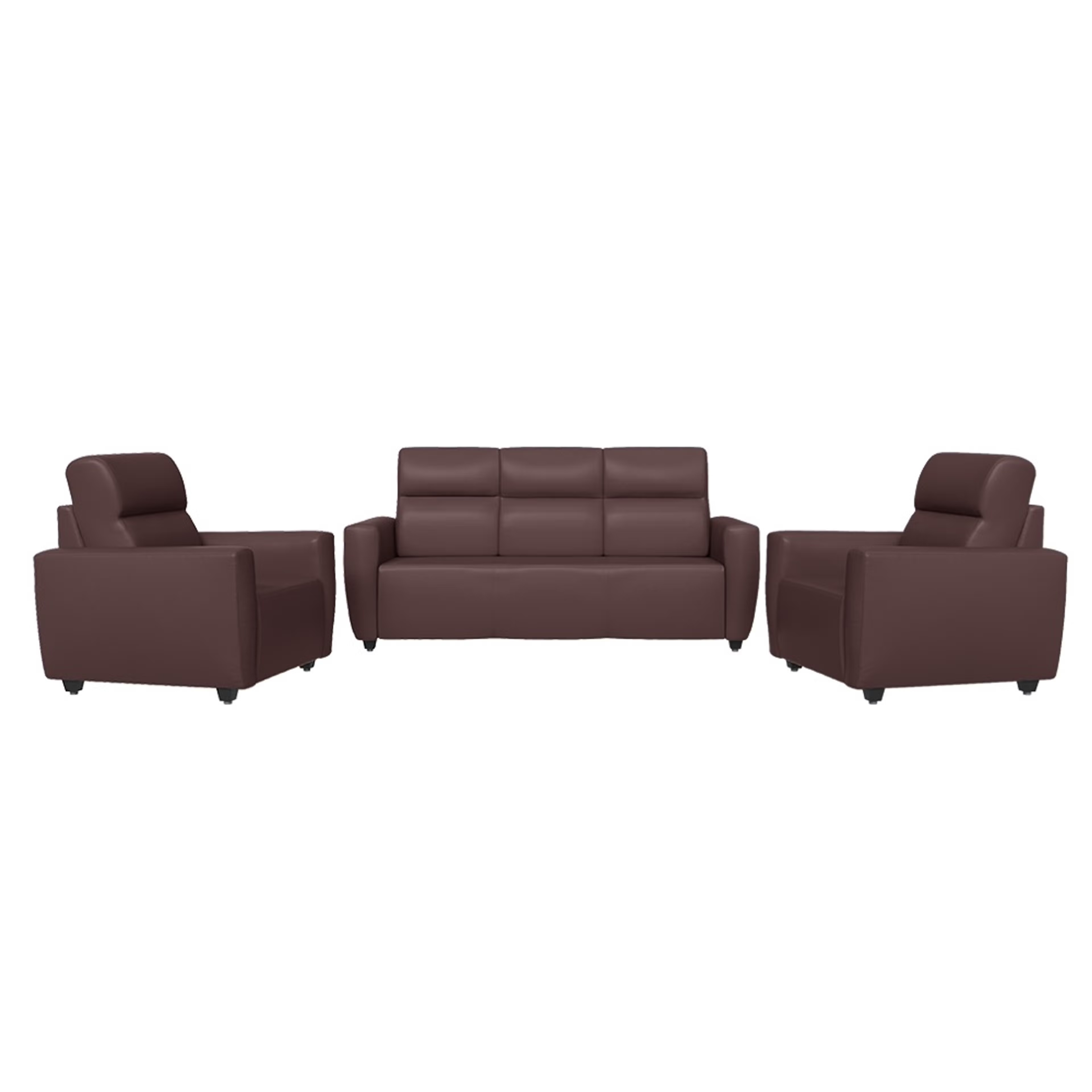 Wakefit Belize Sofa Set (3+1+1) Regular, 3+1+1 Seater, Dark Fantasy