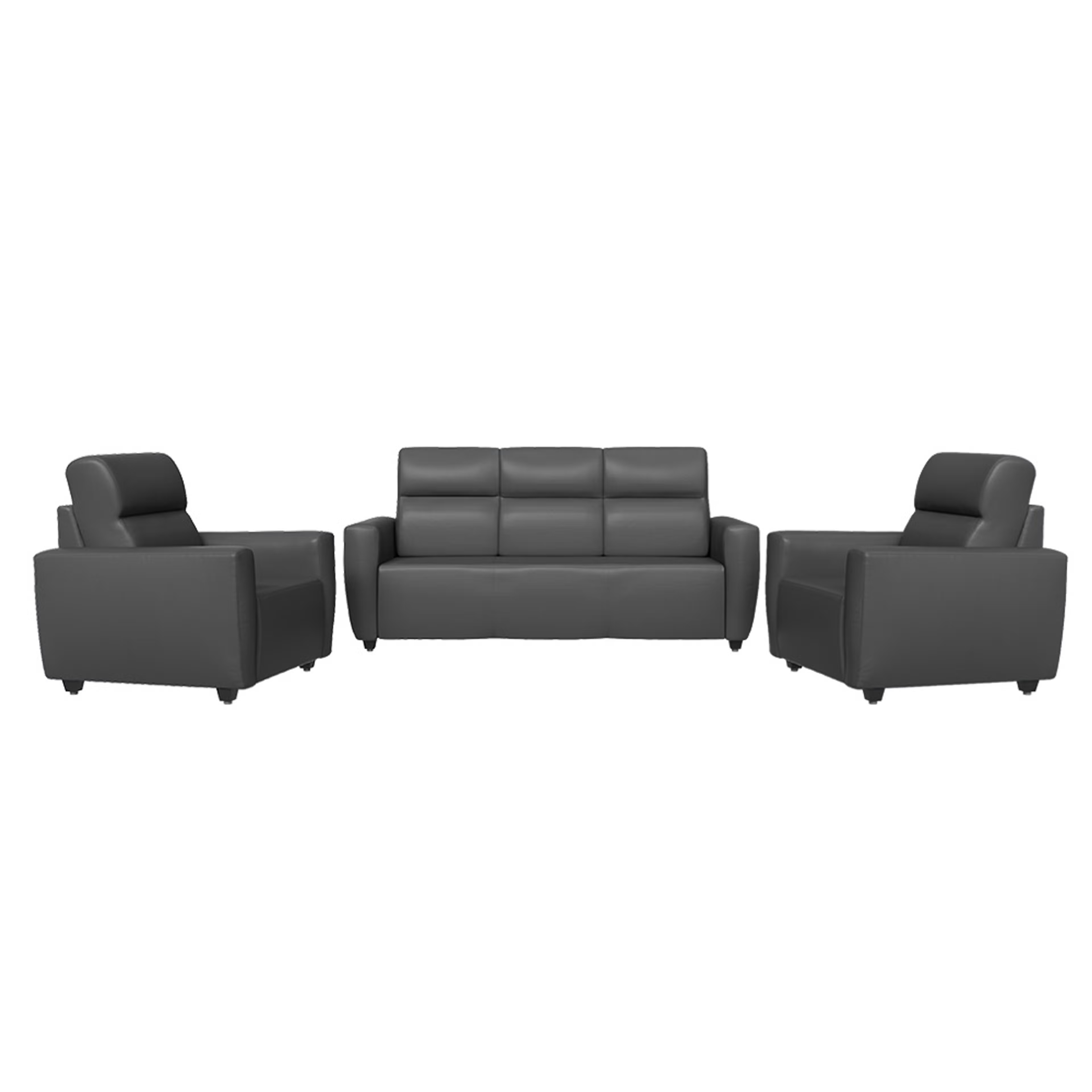 Wakefit Belize Sofa Set (3+1+1) Regular, 3+1+1 Seater, Marble Grey