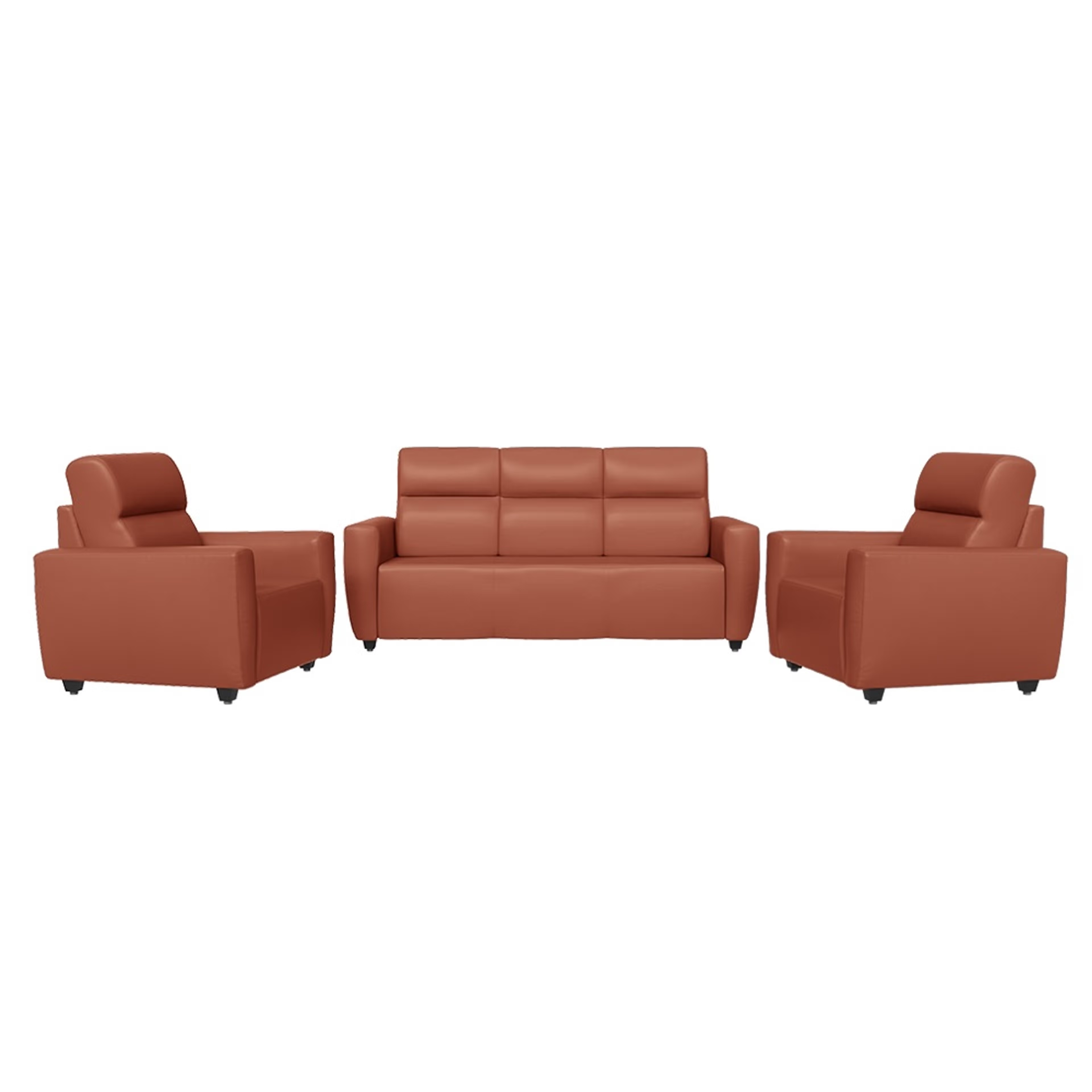 Home 34 Wakefit Belize Sofa Set (3+1+1) Regular, 3+1+1 Seater, Tan