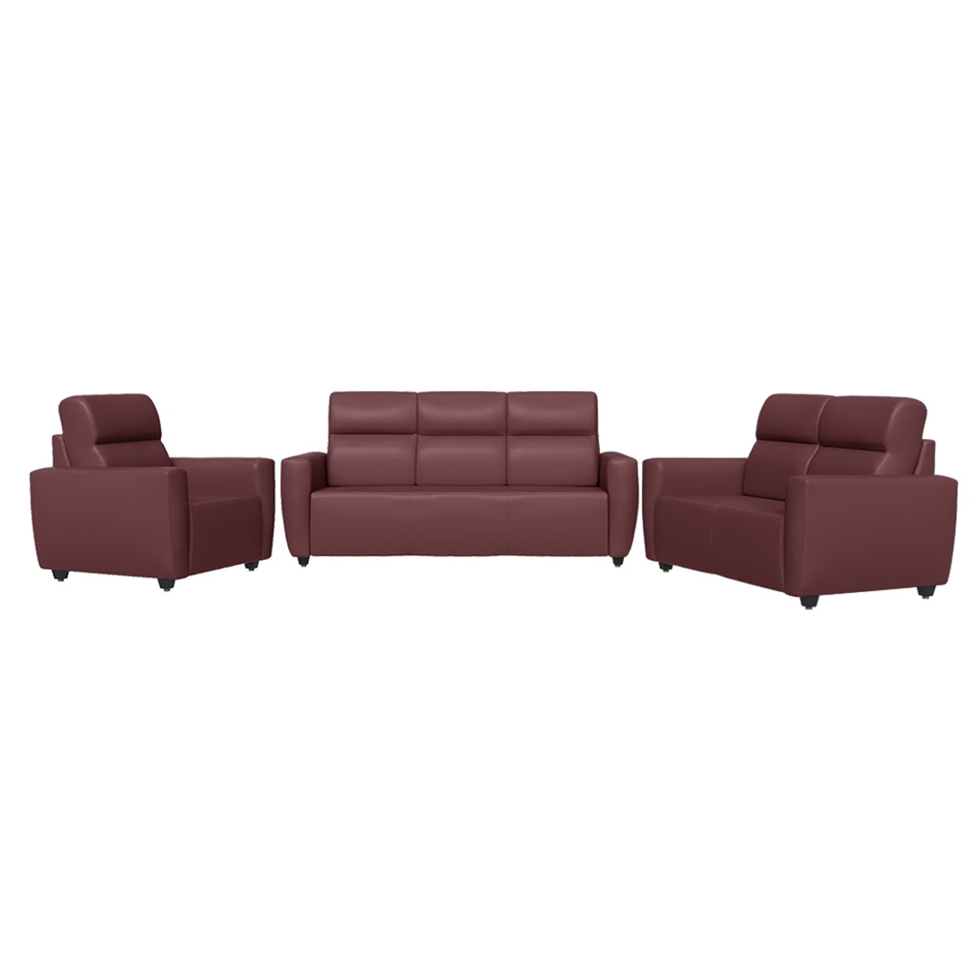 Wakefit Belize Sofa Set (3+2+1) Regular, 3+2+1 Seater, Sangria