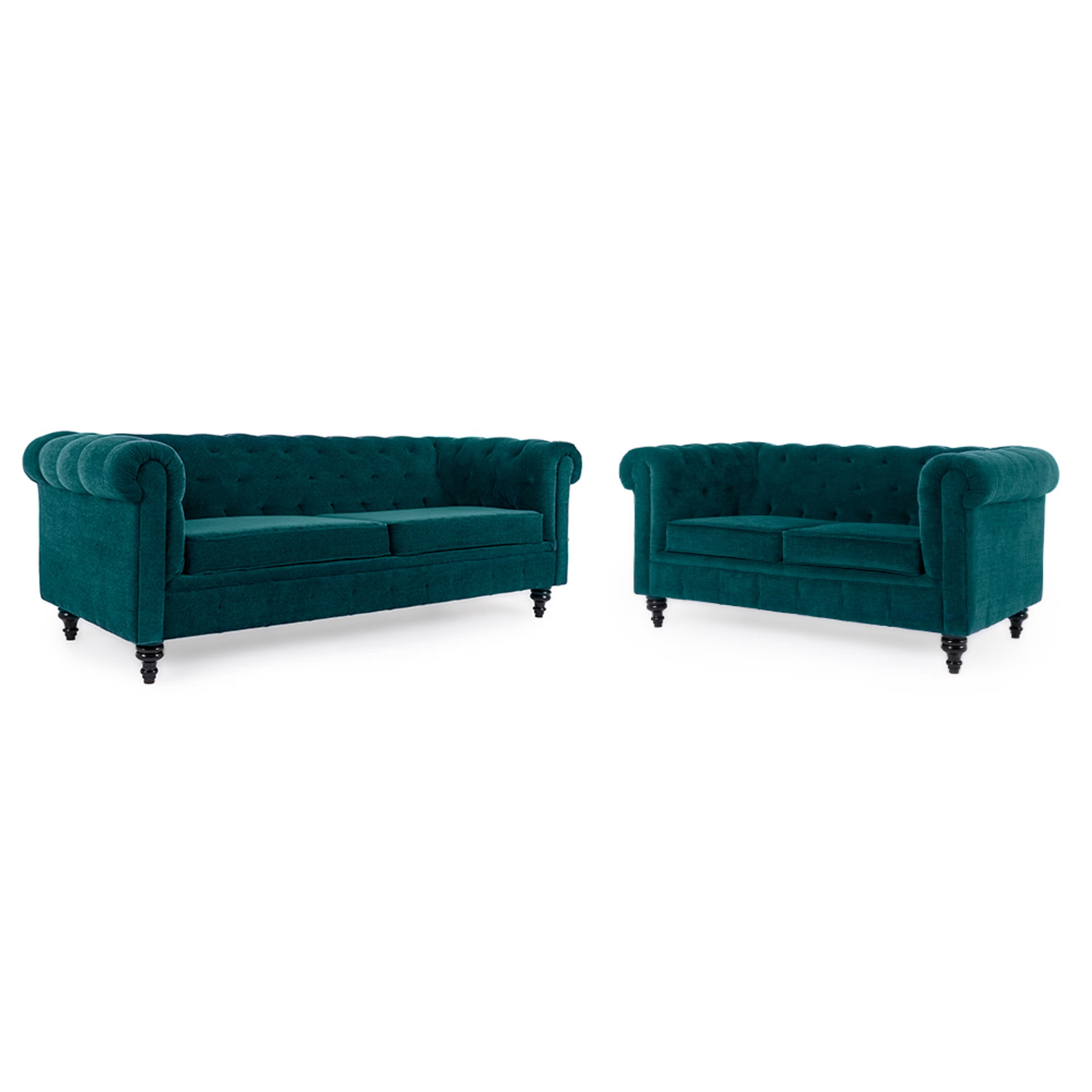 Home 25 Wakefit Havana Sofa Set (3+2) Malibu Green 3 Seater + 2 Seater, Malibu Green
