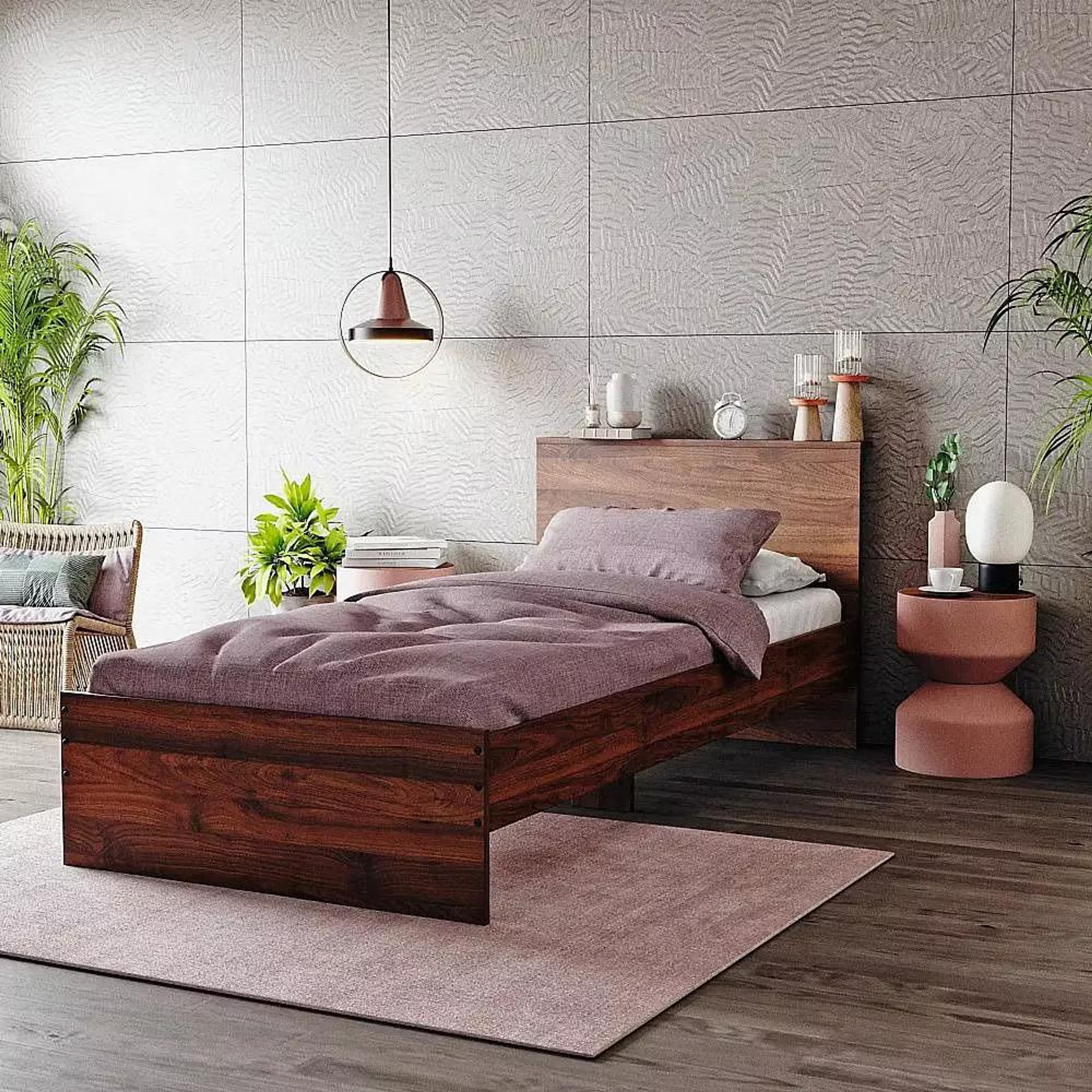 Home 34 Wakefit Taurus Engineered Wood Bed without Storage Single - 78" x 36\