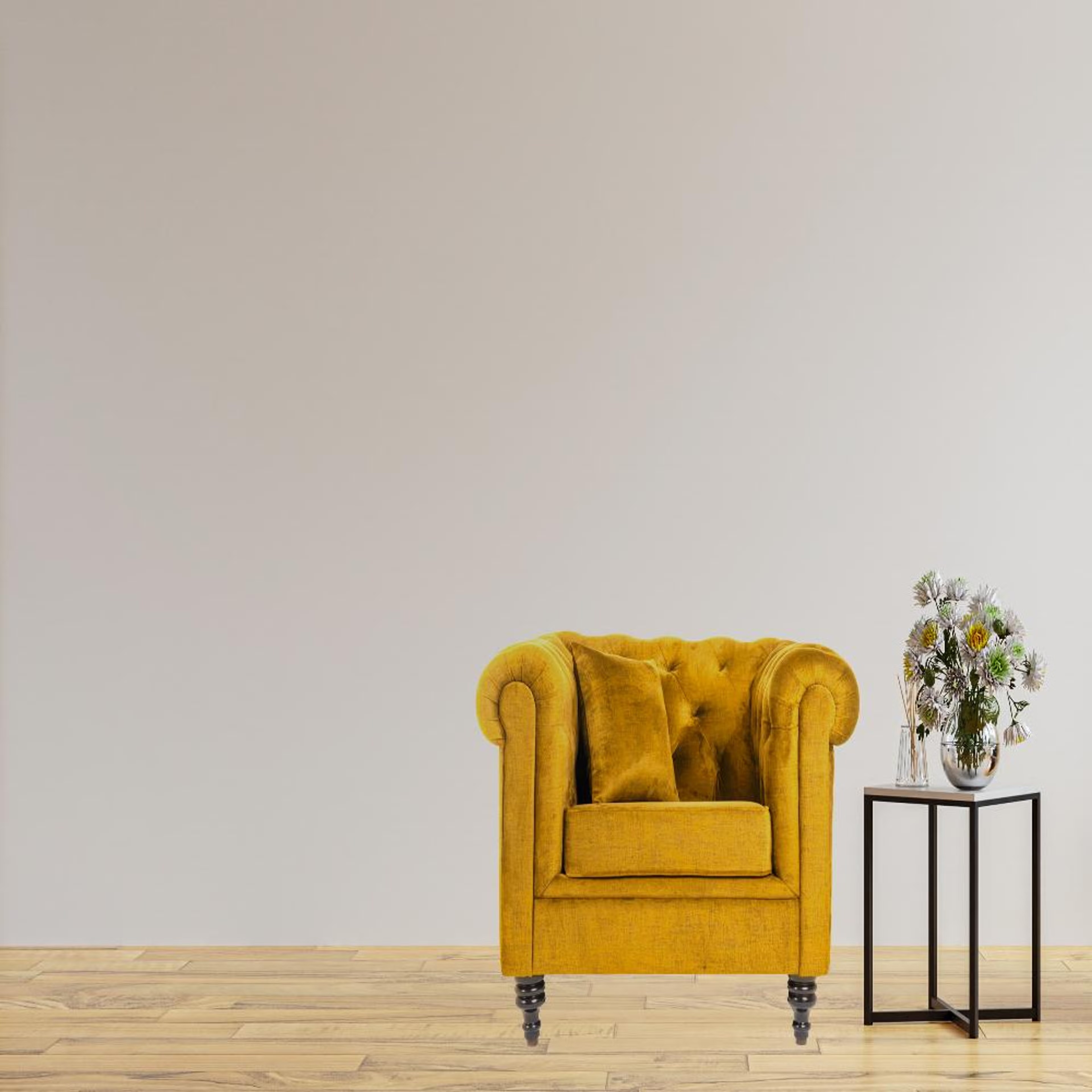 Wakefit Havana Sofa - Single Seater Reflection Yellow 1 Seater, Yellow