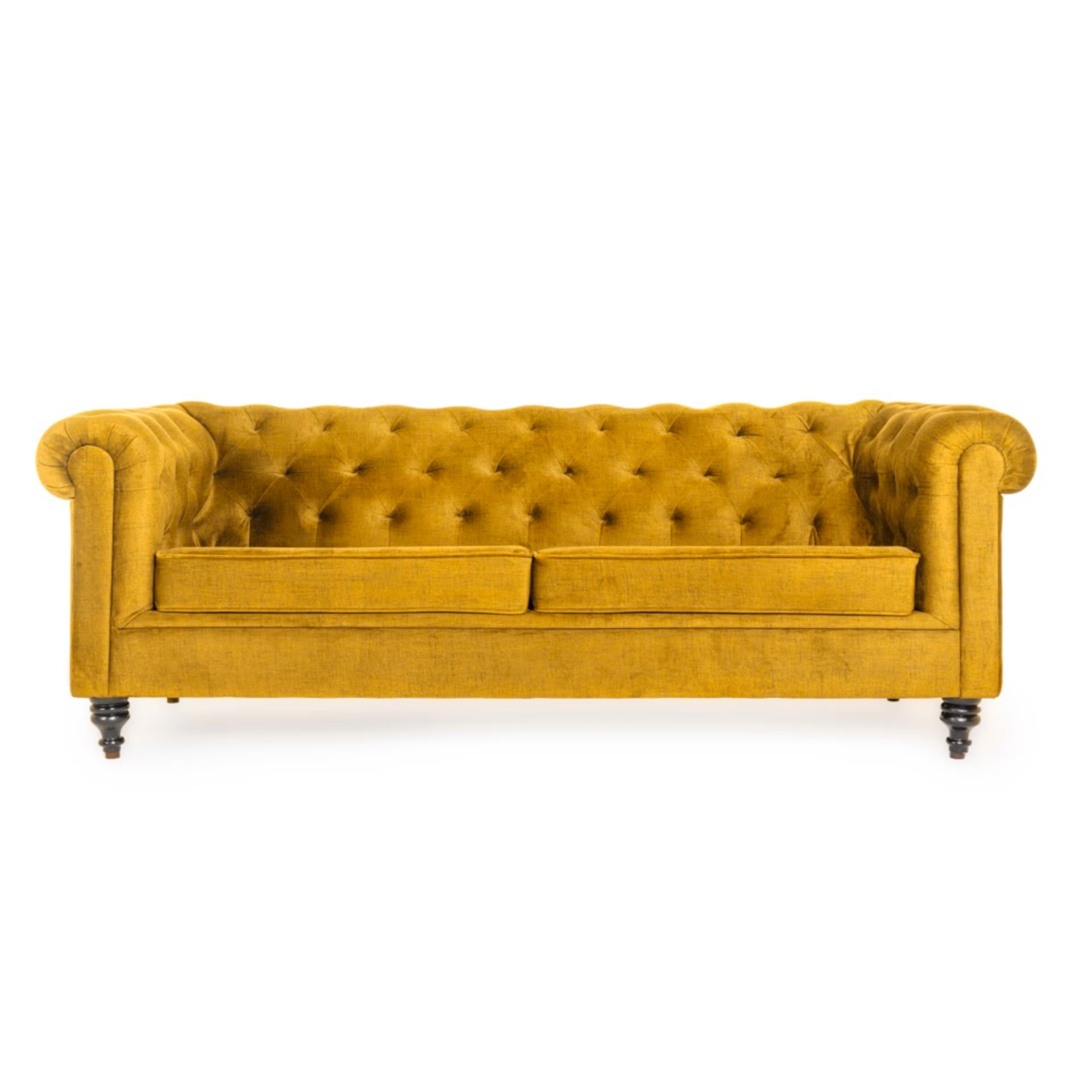 Wakefit Havana Sofa - Three Seater Reflection Yellow 3 Seater, Yellow