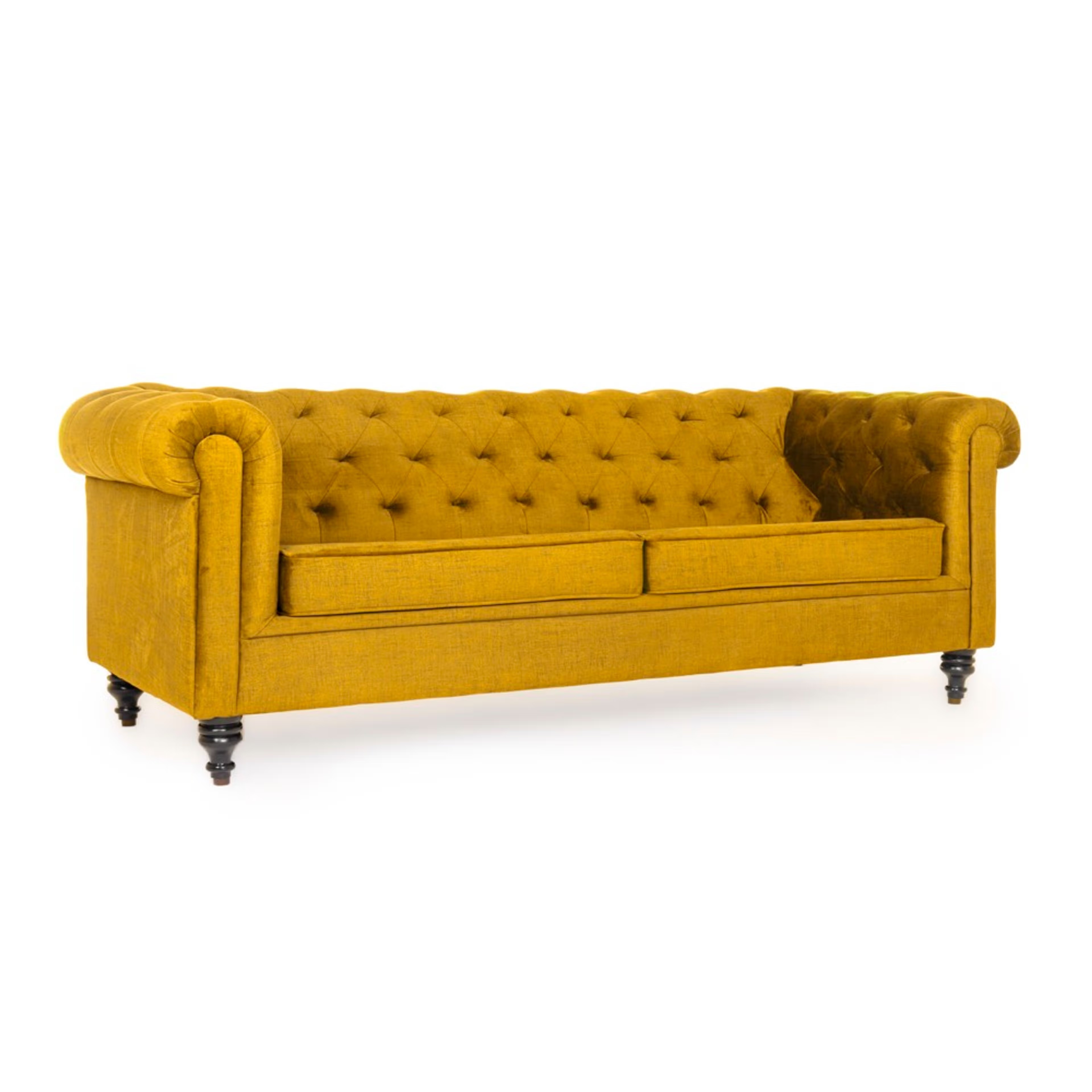 Wakefit Havana Sofa - Three Seater Reflection Yellow 3 Seater, Yellow