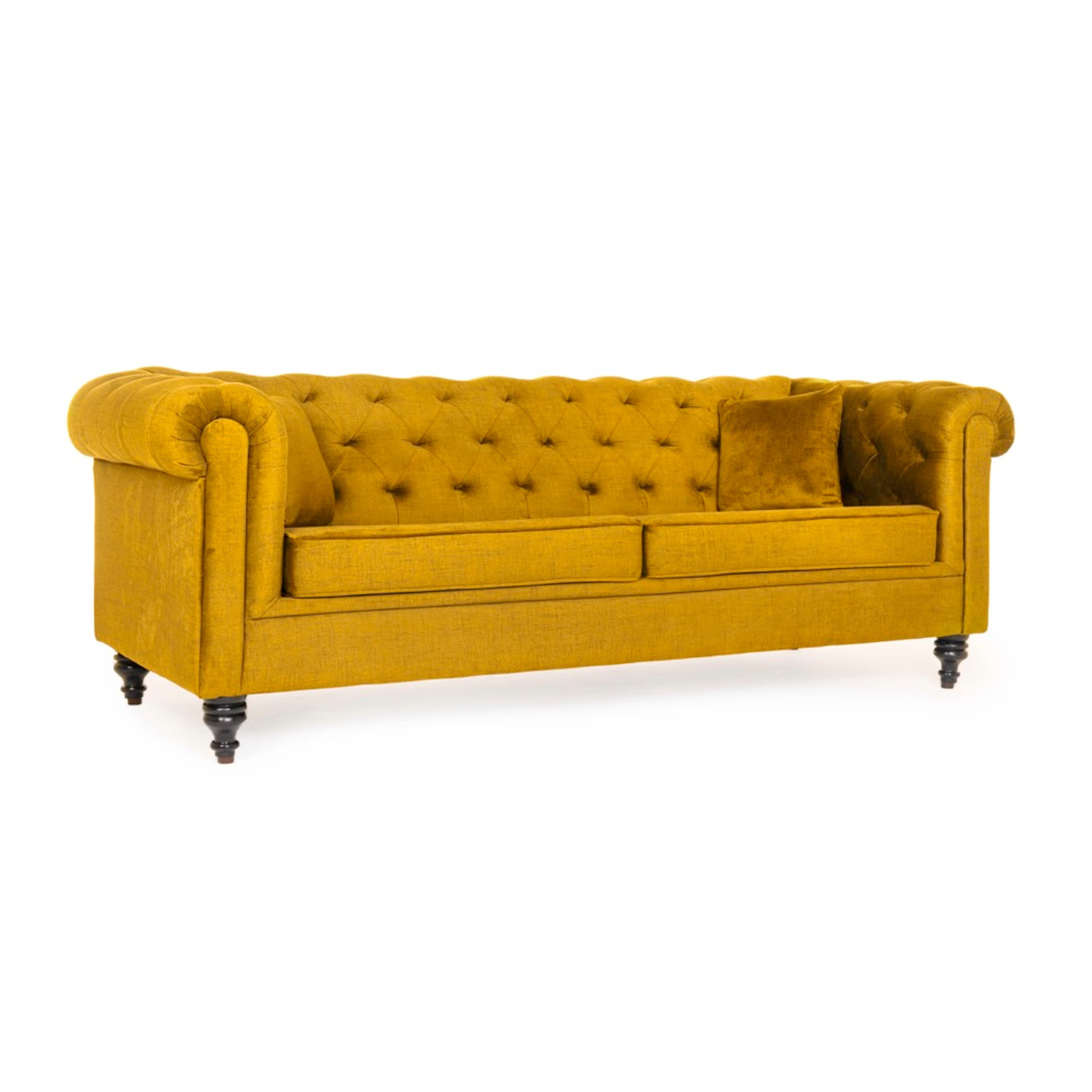 Wakefit Havana Sofa - Three Seater Reflection Yellow 3 Seater, Yellow