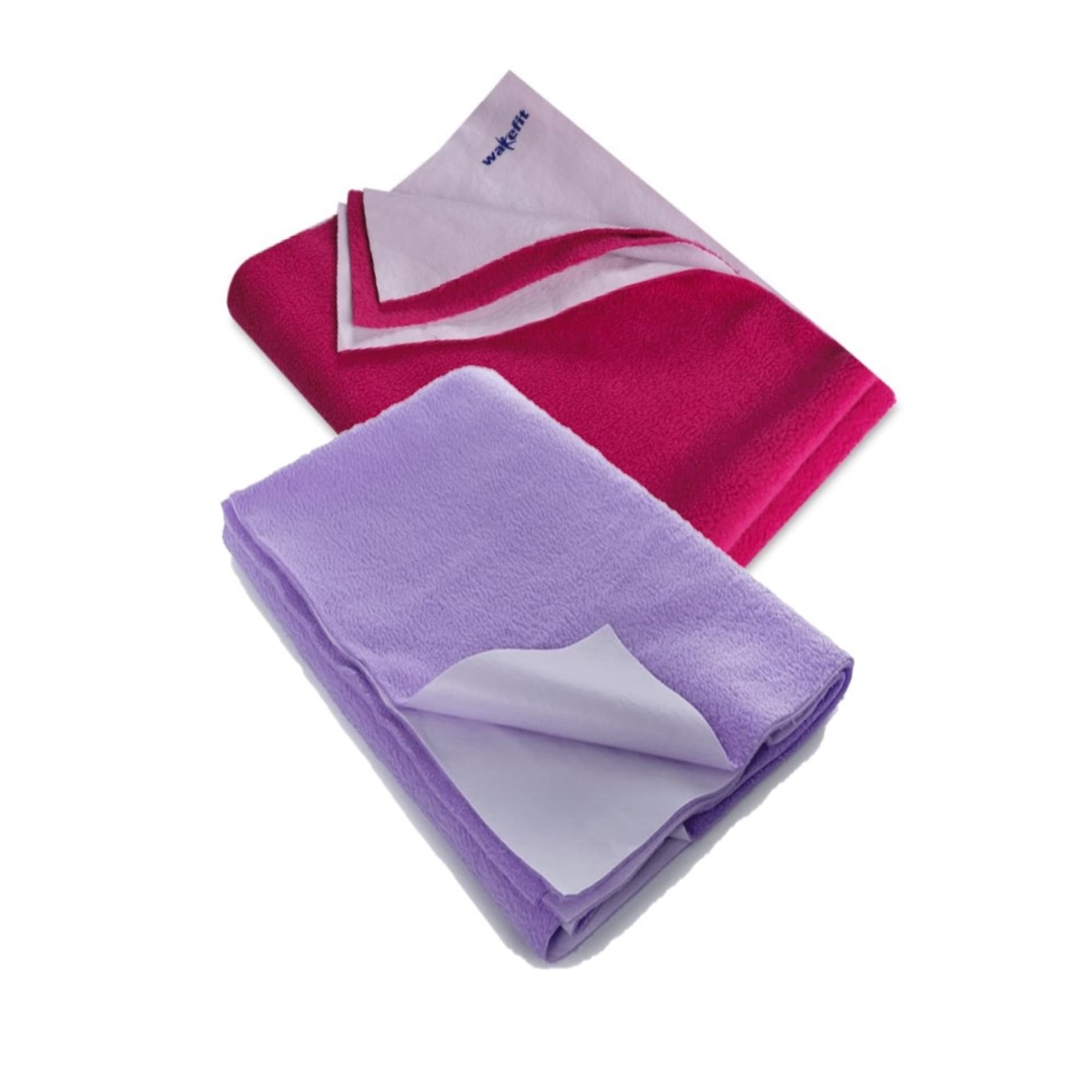 Wakefit Daffy Waterproof Dry Sheets - Medium (1.00m x70cm) (Violet and Magenta ) (Set of 2) Medium, Set of 2, Magenta & Violet