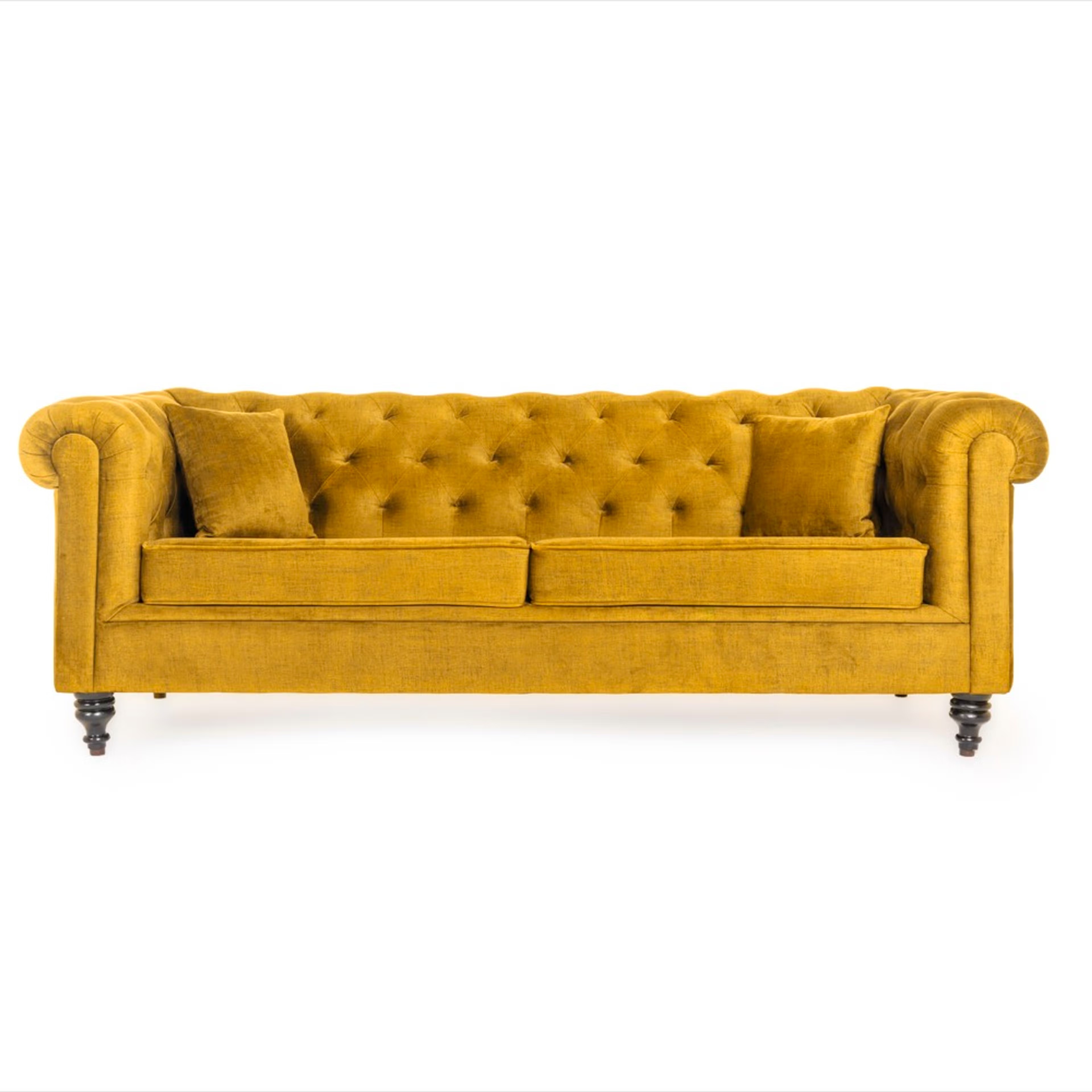 Wakefit Havana Sofa Set (3+1+1) Reflection Yellow 3 Seater + 1 Seater + 1 Seater, Yellow