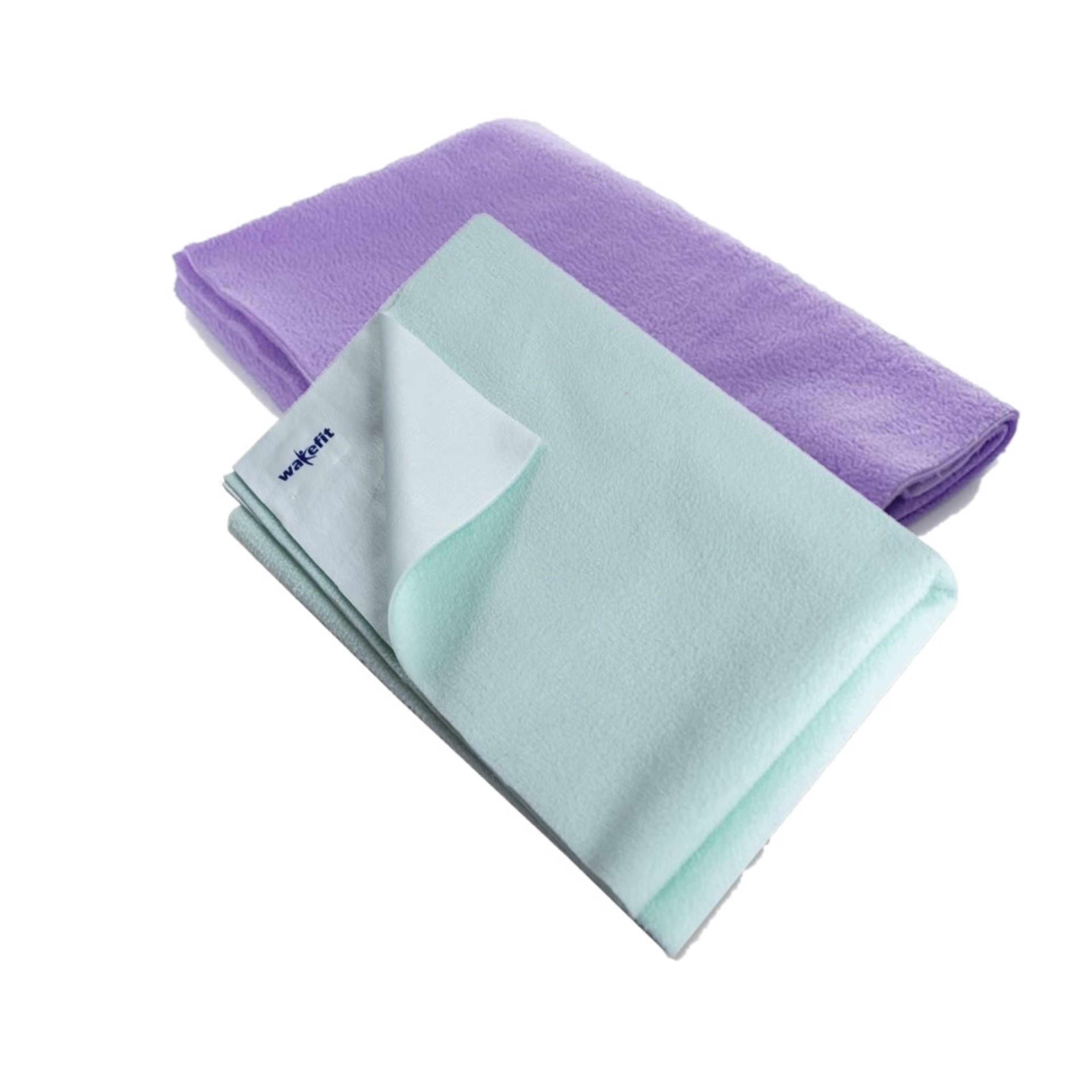 Wakefit Daffy Waterproof Dry Sheets - Extra Large (2.00m x 1.40m) (Violet and SeaGreen ) (Set of 2) Extra Large, Set of 2, Sea Green & Violet