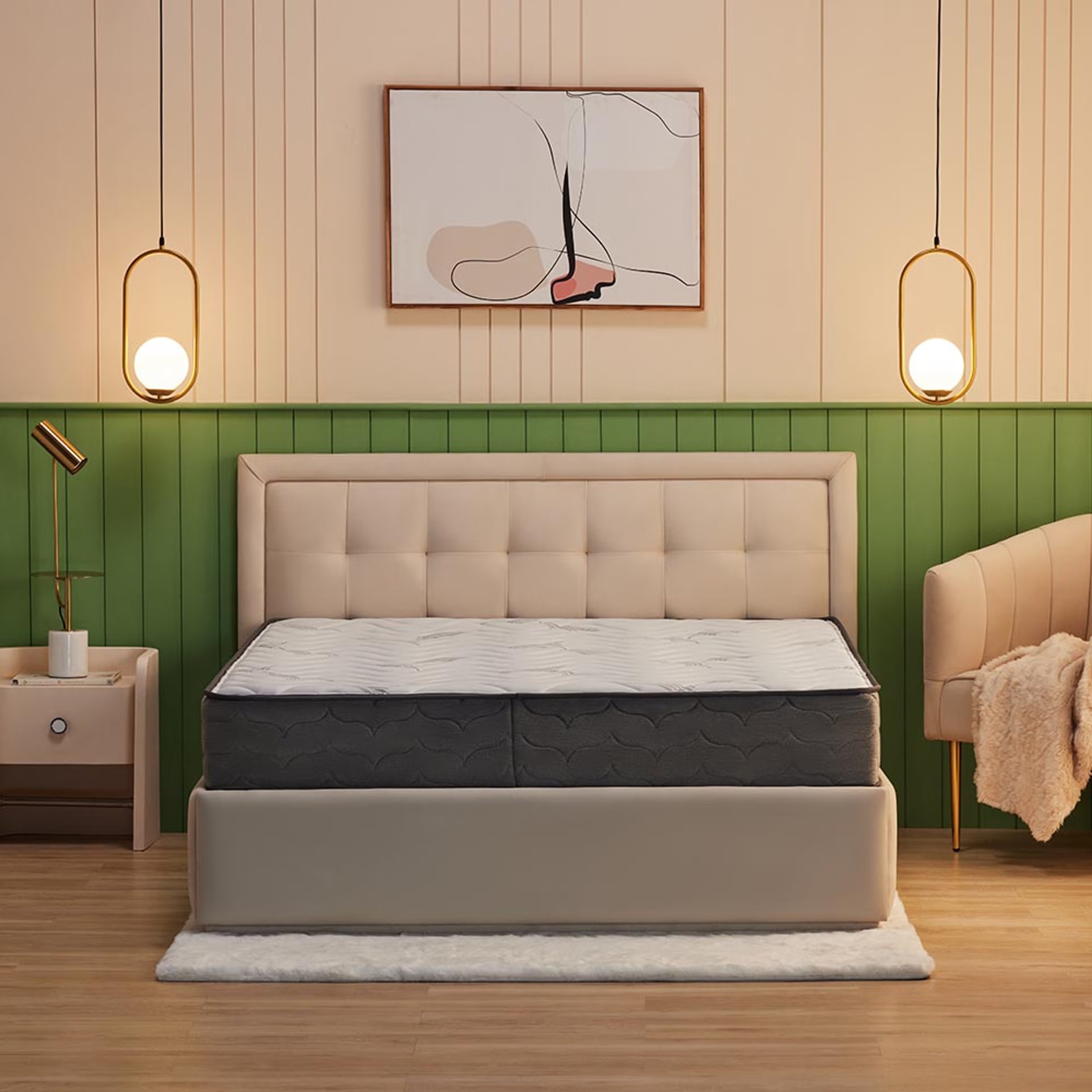 Home 31 Wakefit Elevate Pocket Spring Mattress with Memory Foam Custom - 96" x 72" x 6" - 2.44m x 1.83m x 15.2cm