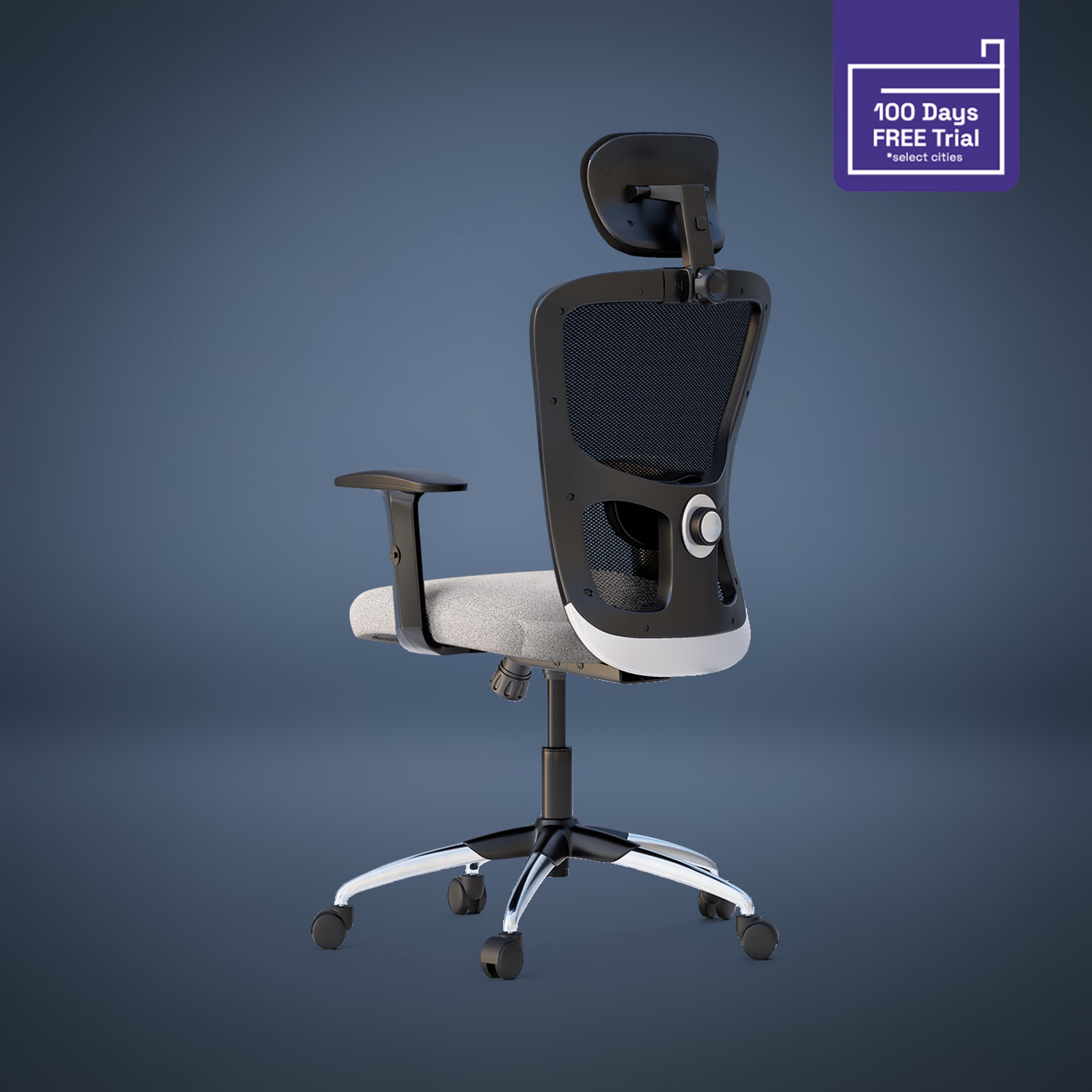 Albus Prime Highback Class 4 Gaslift Chrome Base with Soft PU Pad Single Lock Ergonomic Office Chair Black and Grey - 2025 2025 Edition, Black & Grey, Single Lock, Chrome Base, High Back