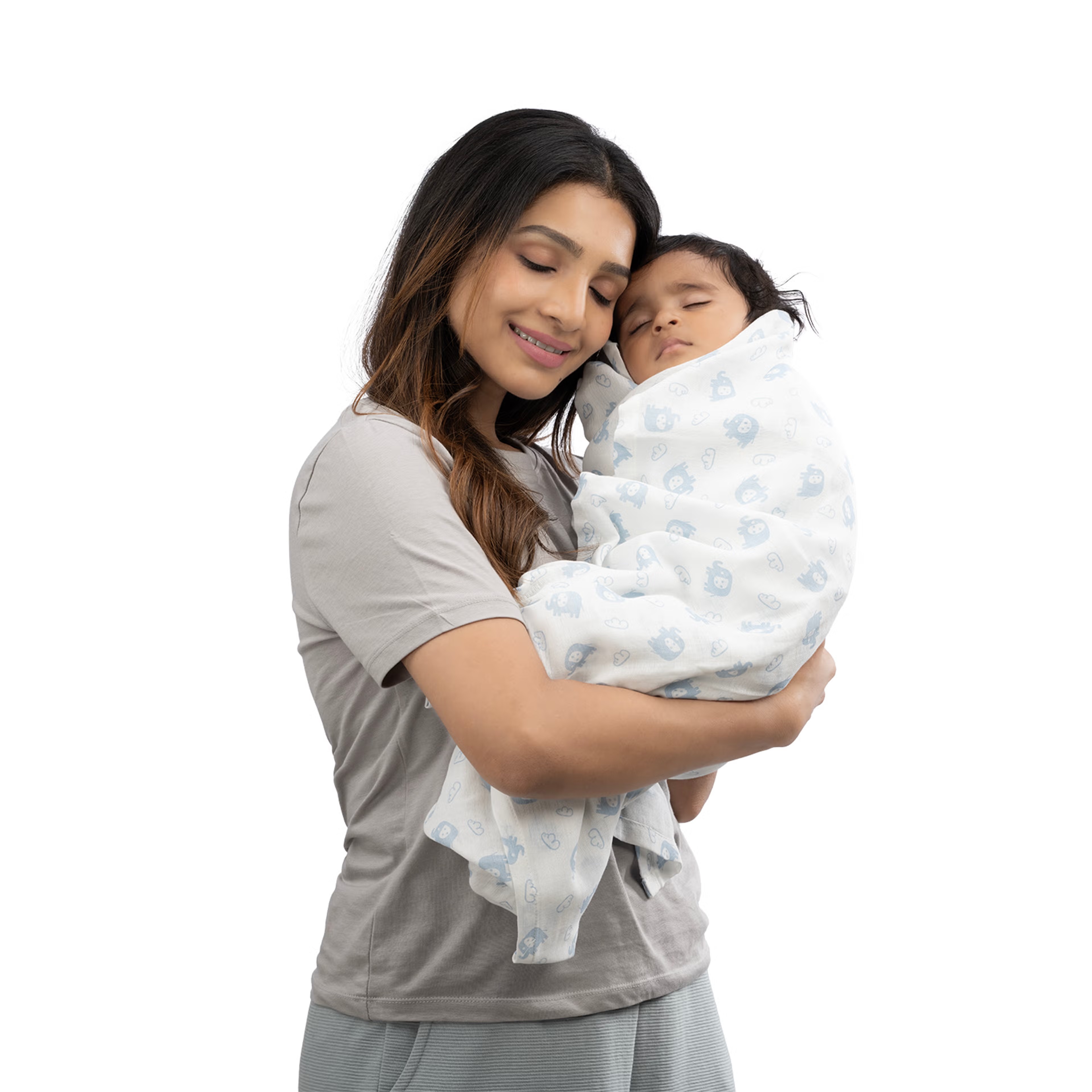 Wakefit Baby Wrap Muslin Cloth -Elepha & Mimi ( Small , Set of two ) Set of 2, Small, Elepha & Mimi 3 Wakefit Baby Wrap Muslin Cloth -Elepha & Mimi ( Small , Set of two ) Set of 2, Small, Elepha & Mimi