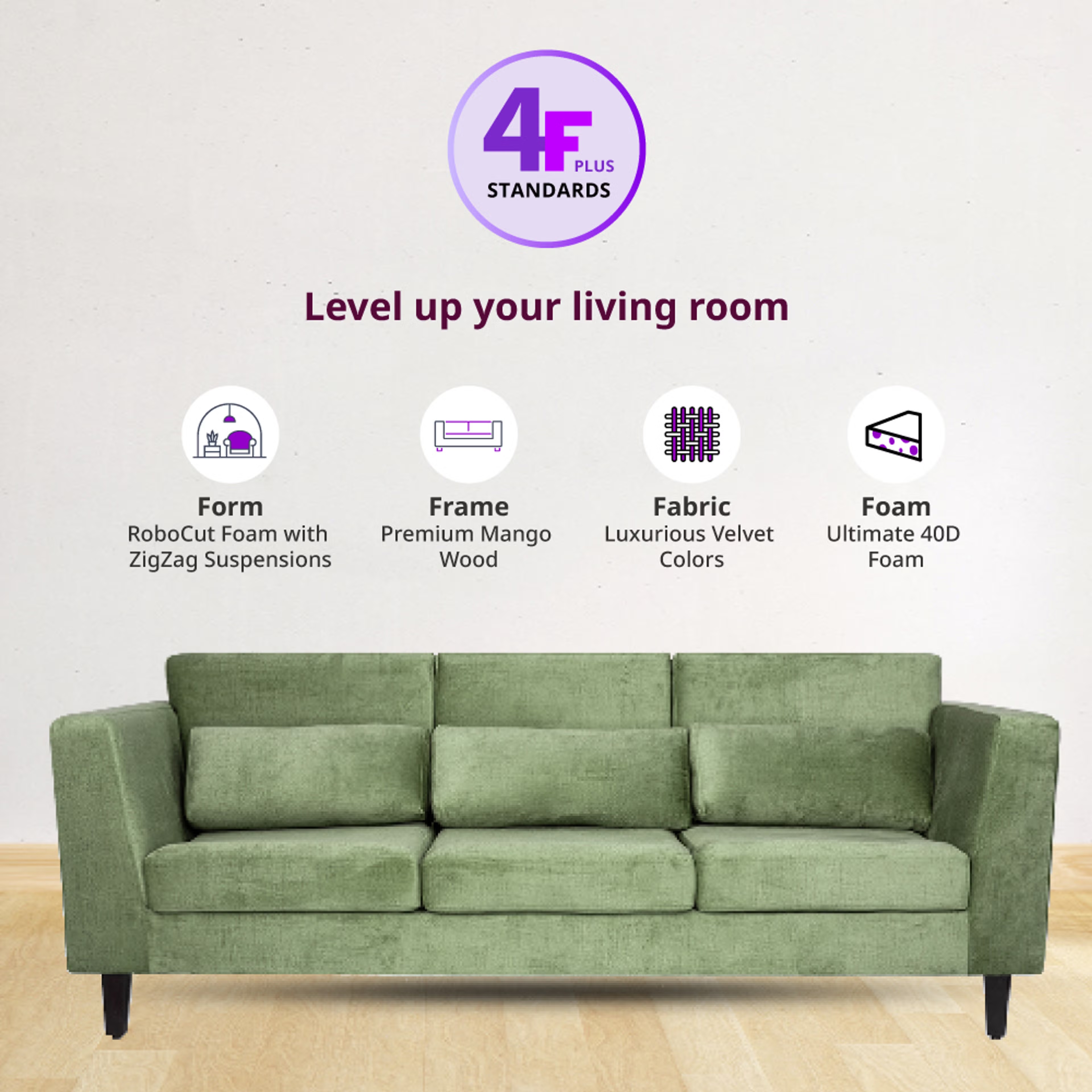 Home 48 SnoozePro Plus Sofa -Three Seater Reflection Green Regular, 3 Seater, Green