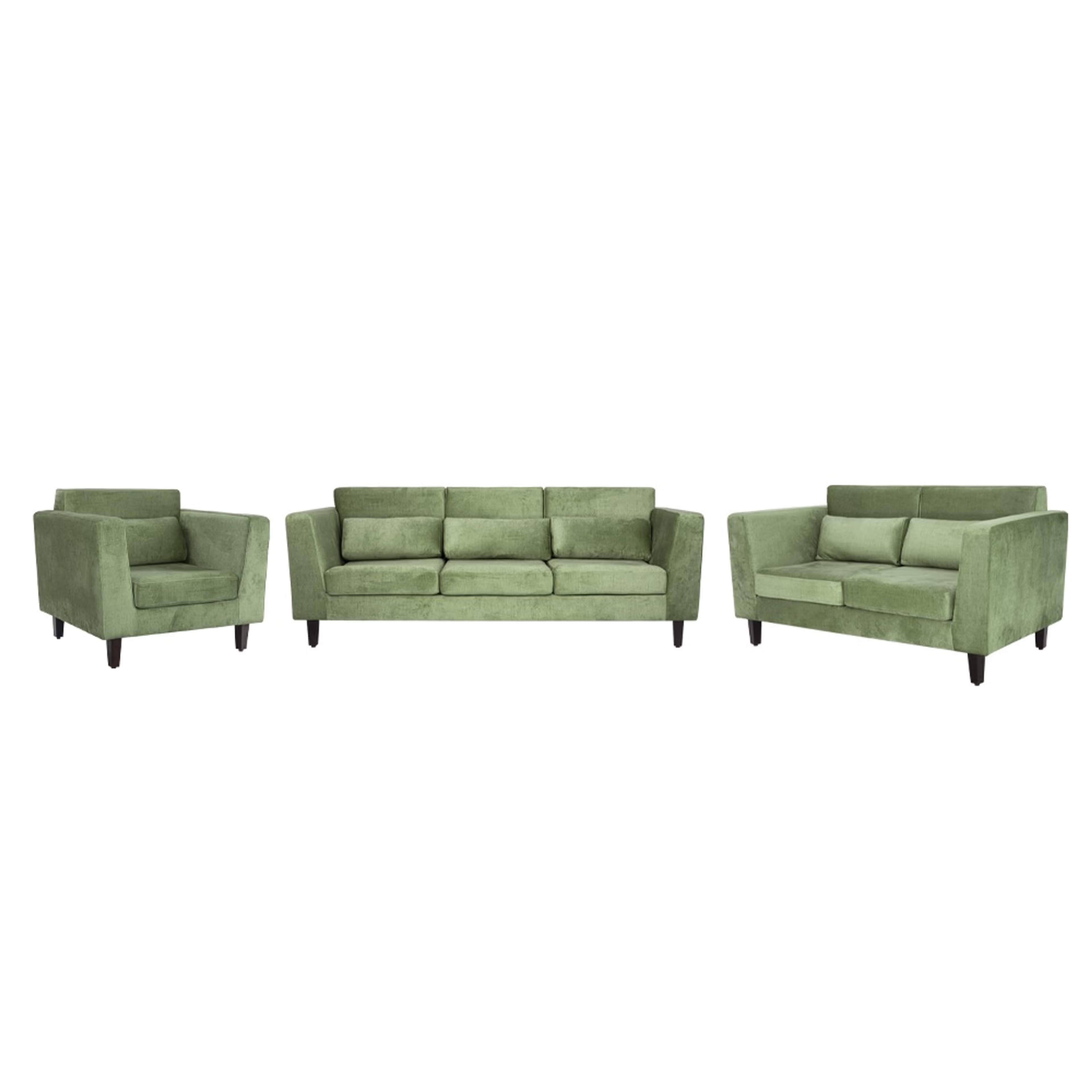 SnoozePro Plus Sofa Set - (3+2+1) Reflection Green Regular, 3 Seater + 2 Seater + 1 Seater, Green