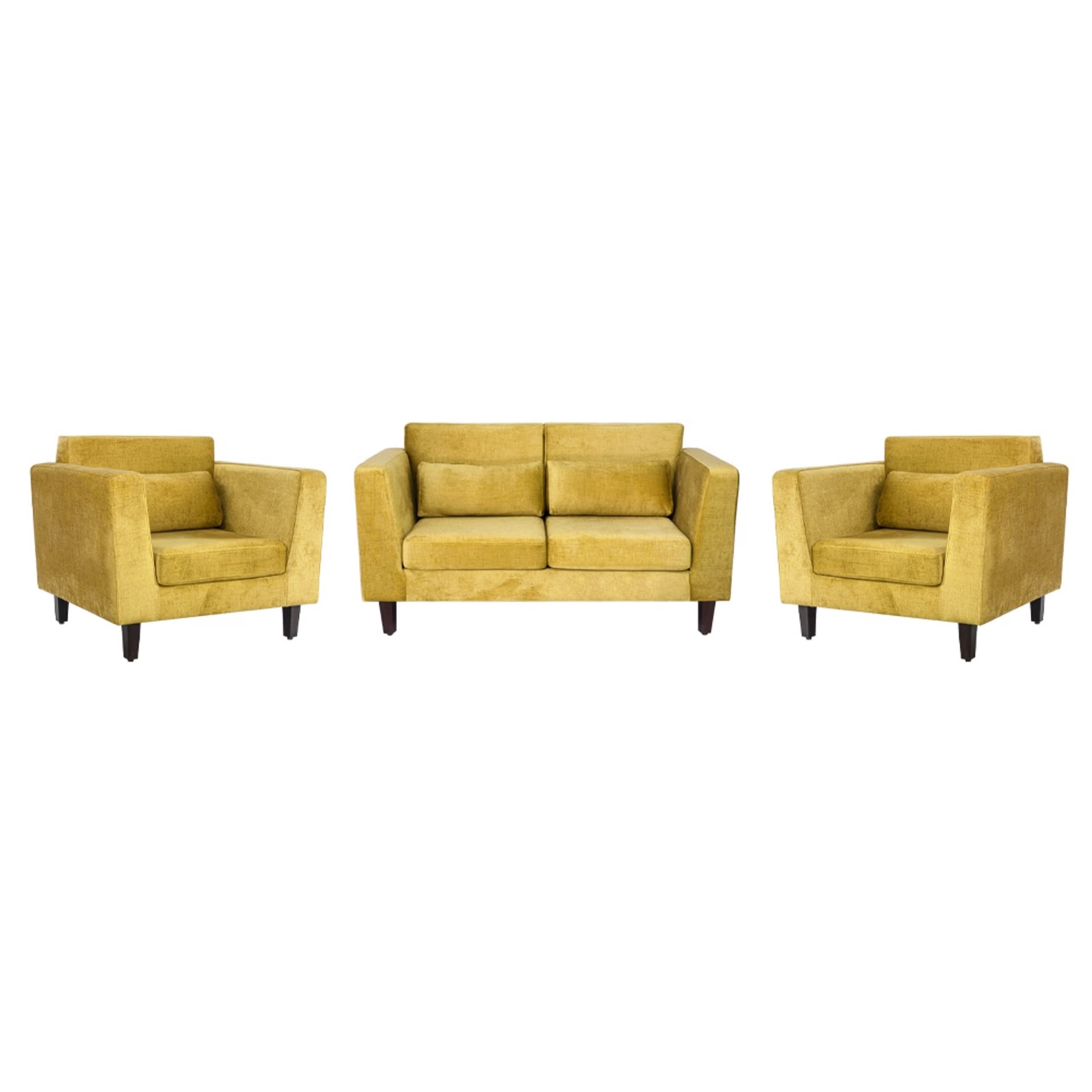 SnoozePro Plus Sofa Set - (2+1+1) Reflection Yellow Regular, 2 Seater + 1 Seater + 1 Seater, Yellow
