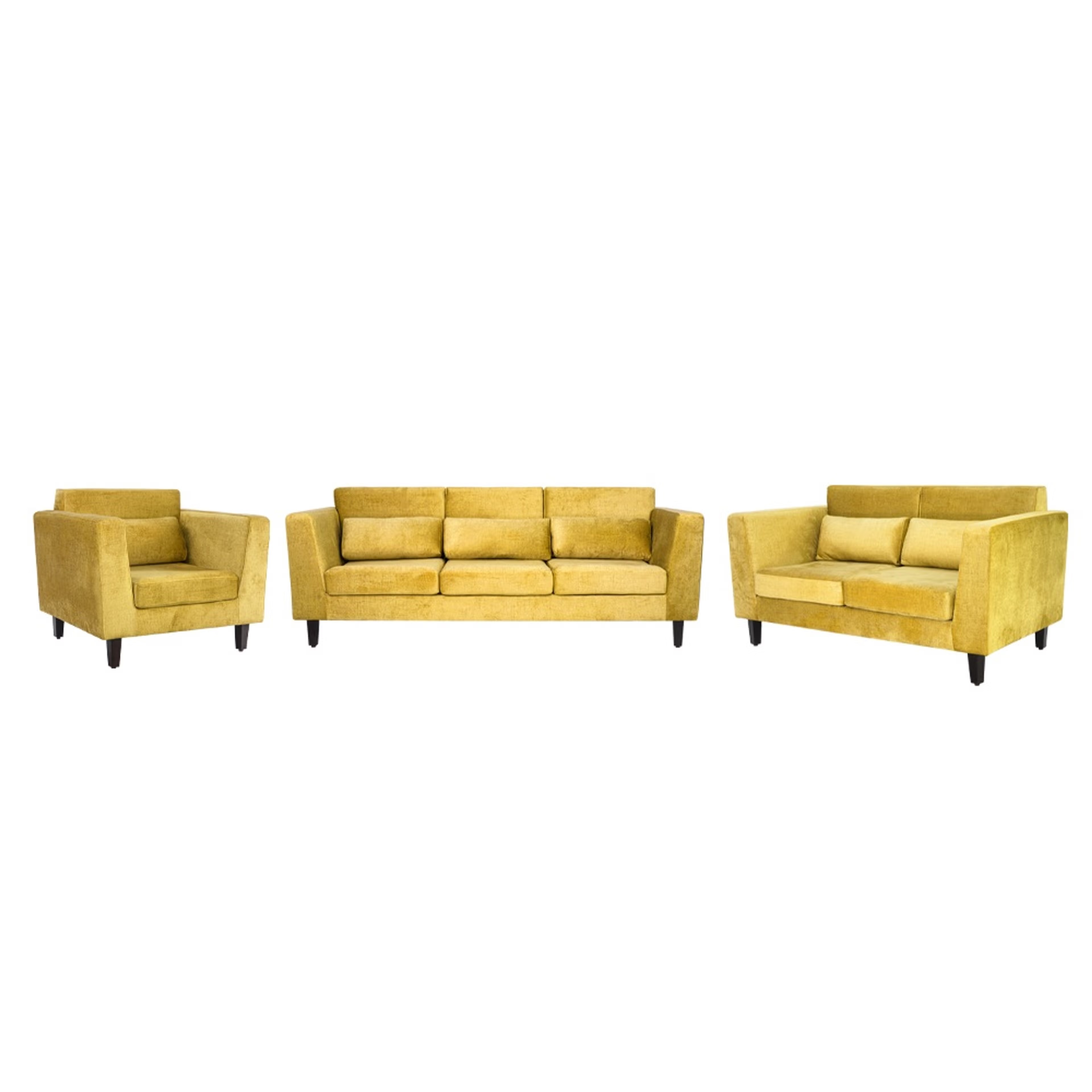 SnoozePro Plus Sofa Set - (3+2+1) Reflection Yellow Regular, 3 Seater + 2 Seater + 1 Seater, Yellow