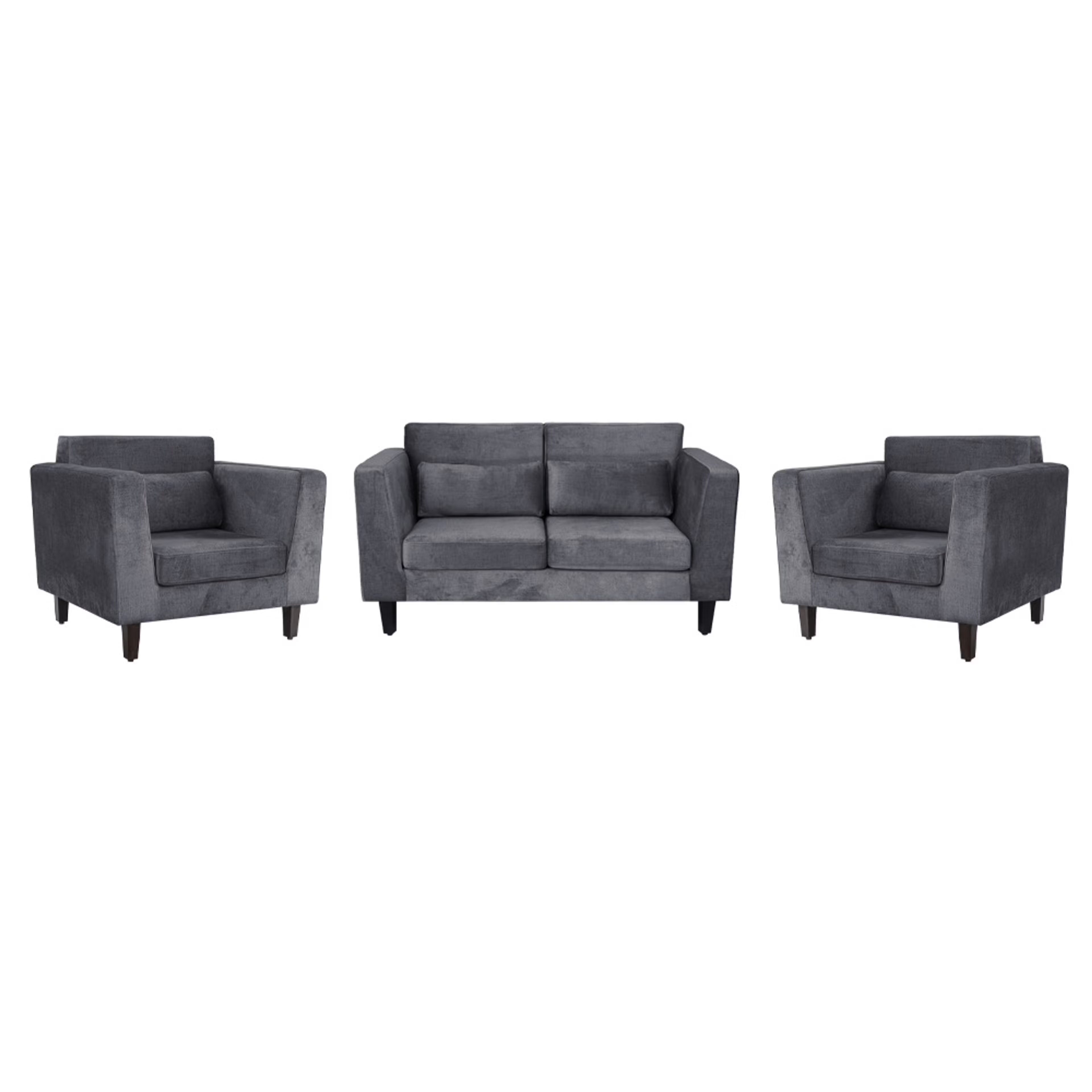 Home 25 SnoozePro Plus Sofa Set - (2+1+1) Reflection Charcoal Grey Regular, 2 Seater + 1 Seater + 1 Seater, Charcoal Grey