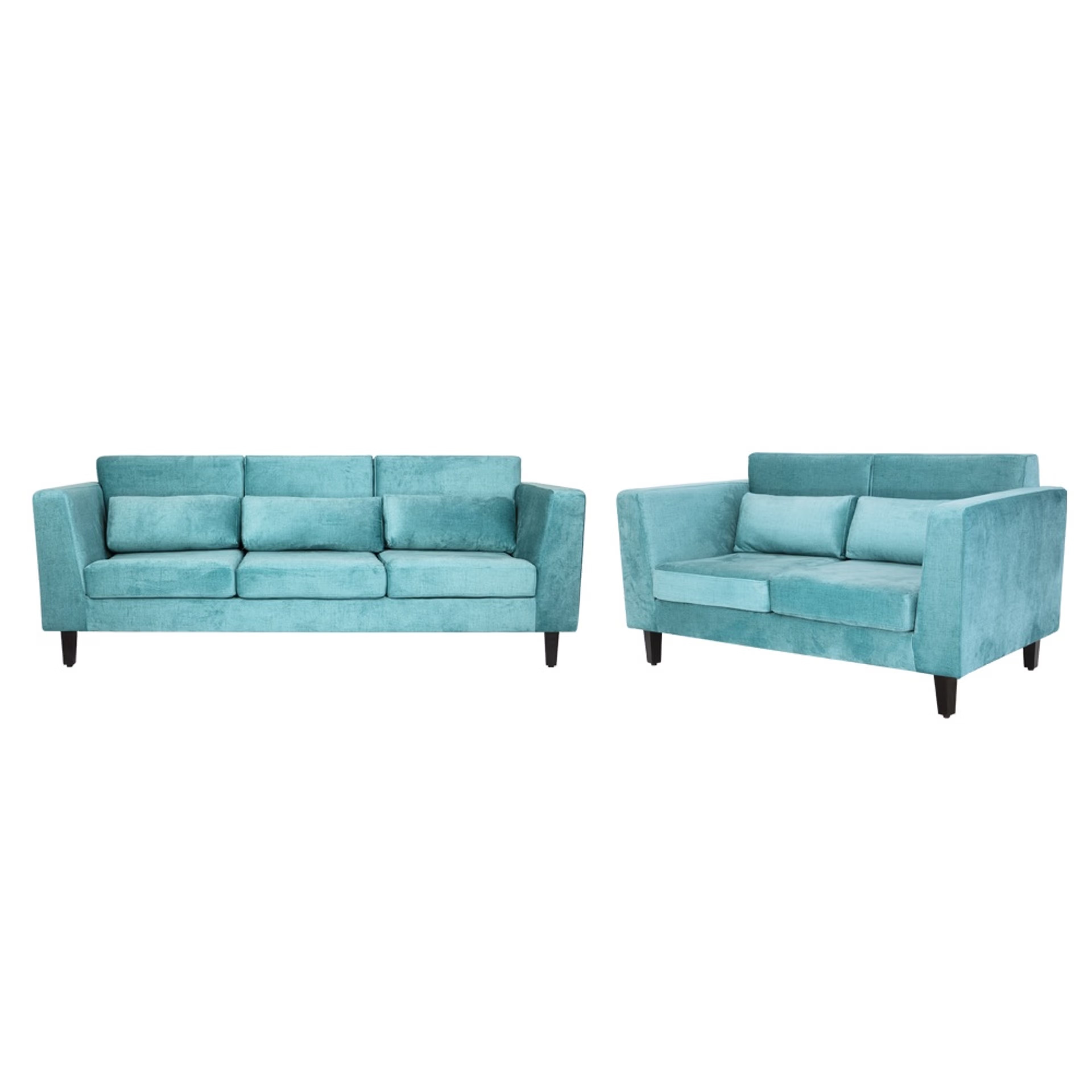 SnoozePro Plus Sofa Set - (3+2) Reflection Aqua Blue Regular, 3 Seater + 2 Seater, Aqua Blue