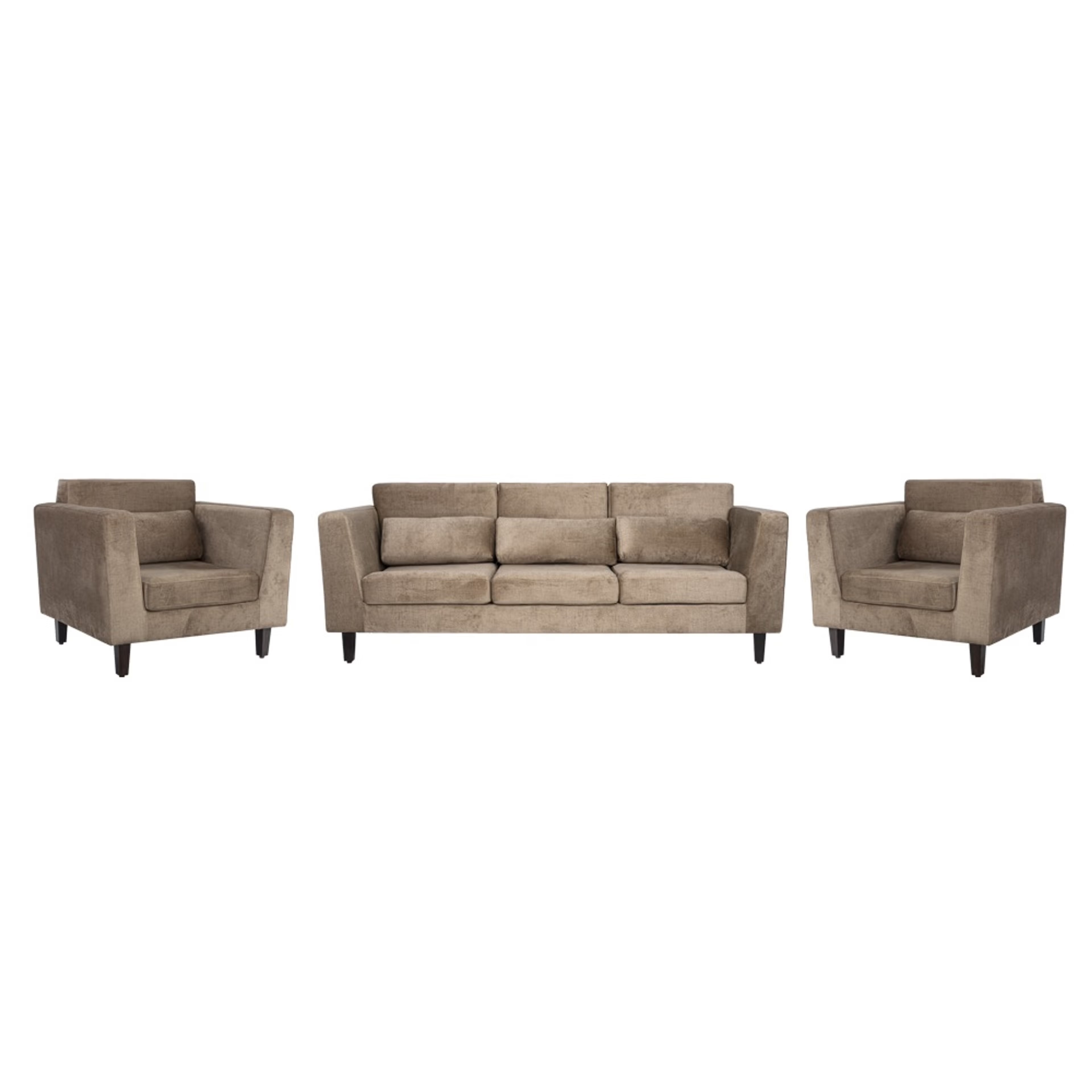 Home 27 SnoozePro Plus Sofa Set - (3+1+1) Reflection Mocha Brown Regular, 3 Seater + 1 Seater + 1 Seater, Mocha Brown