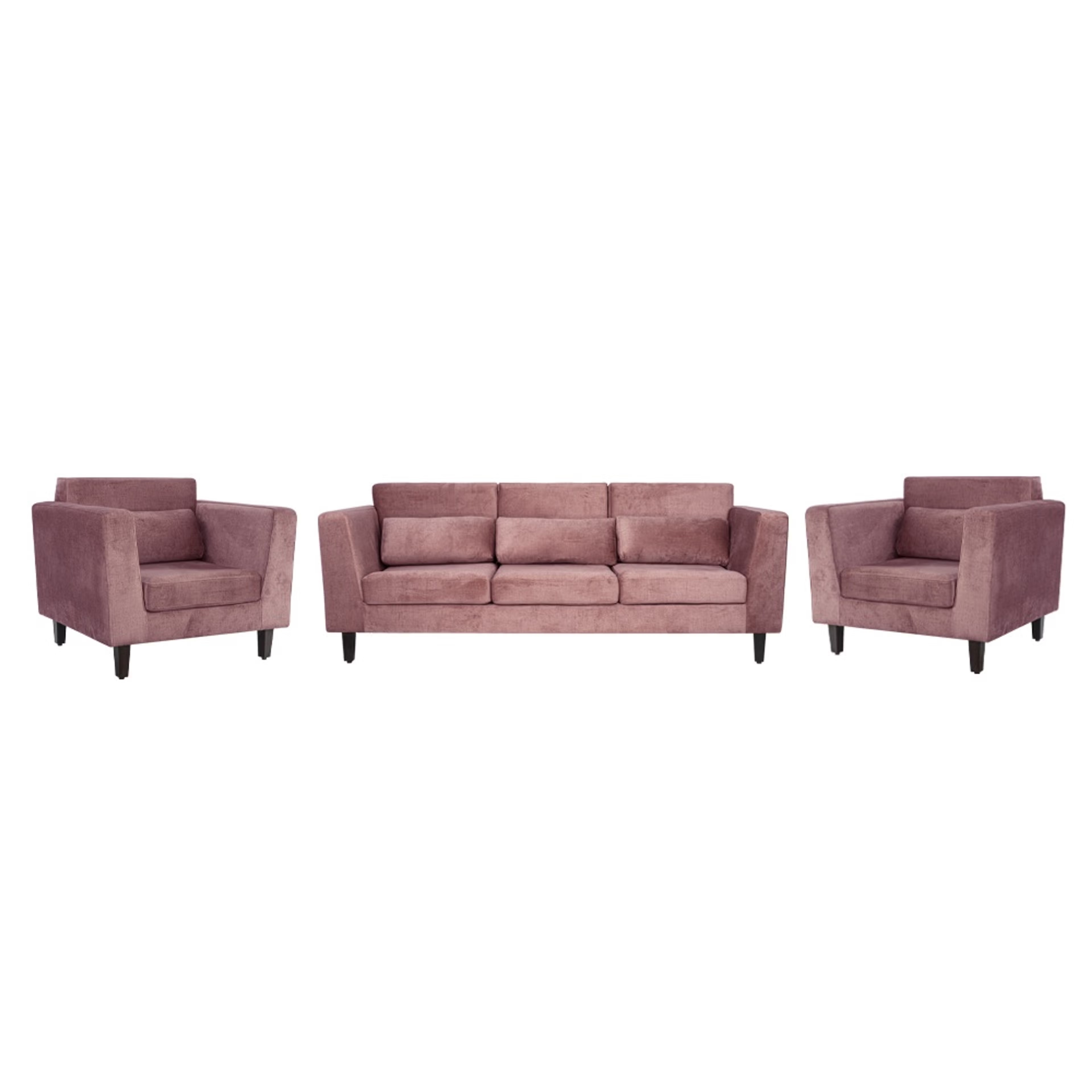 Home 27 SnoozePro Plus Sofa Set - (3+1+1) Reflection Rose Brown Regular, 3 Seater + 1 Seater + 1 Seater, Rose Brown