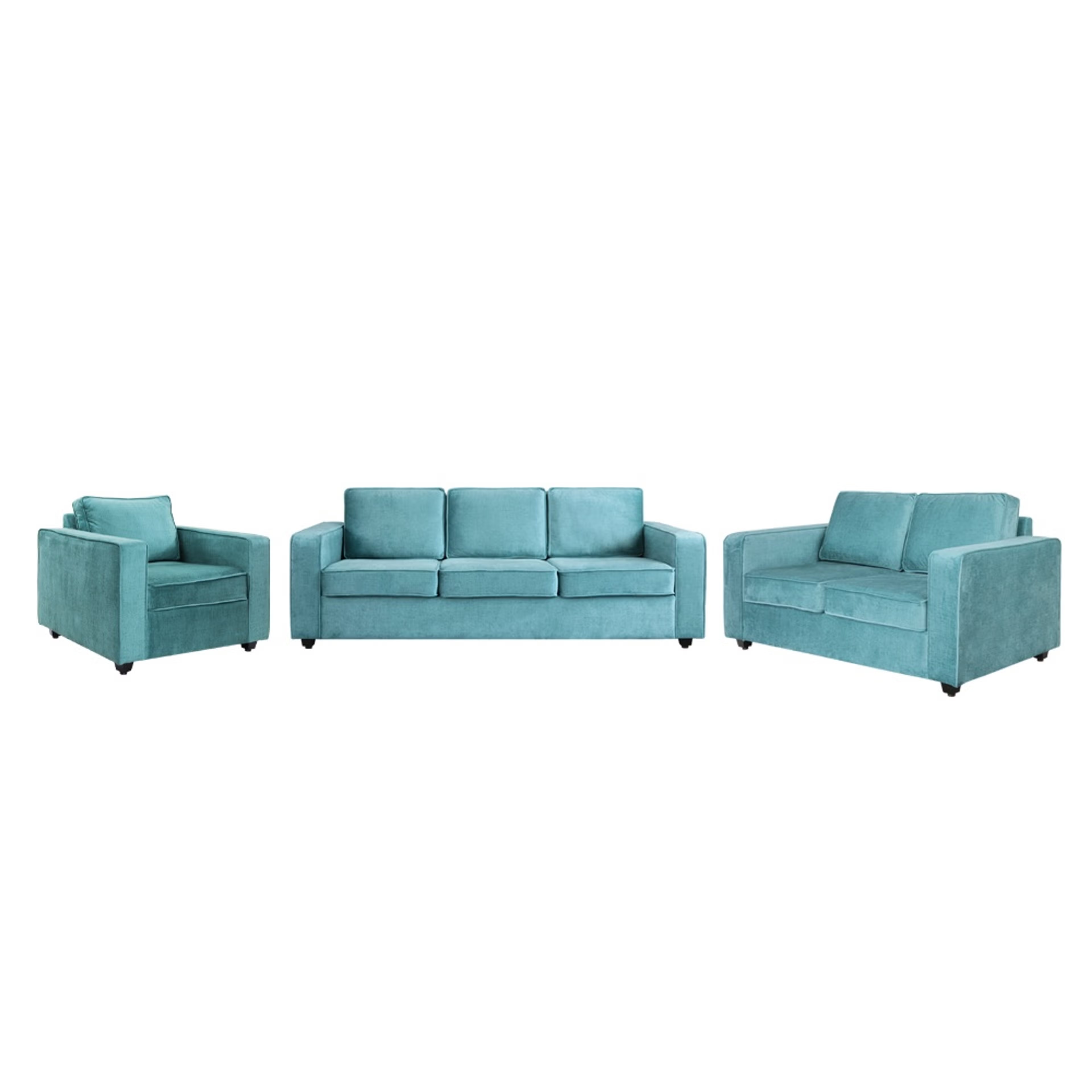 Home 41 Napper Plus Sofa Set - (3+2+1) Reflection Aqua Blue Regular, Set (3+2+1), Aqua Blue