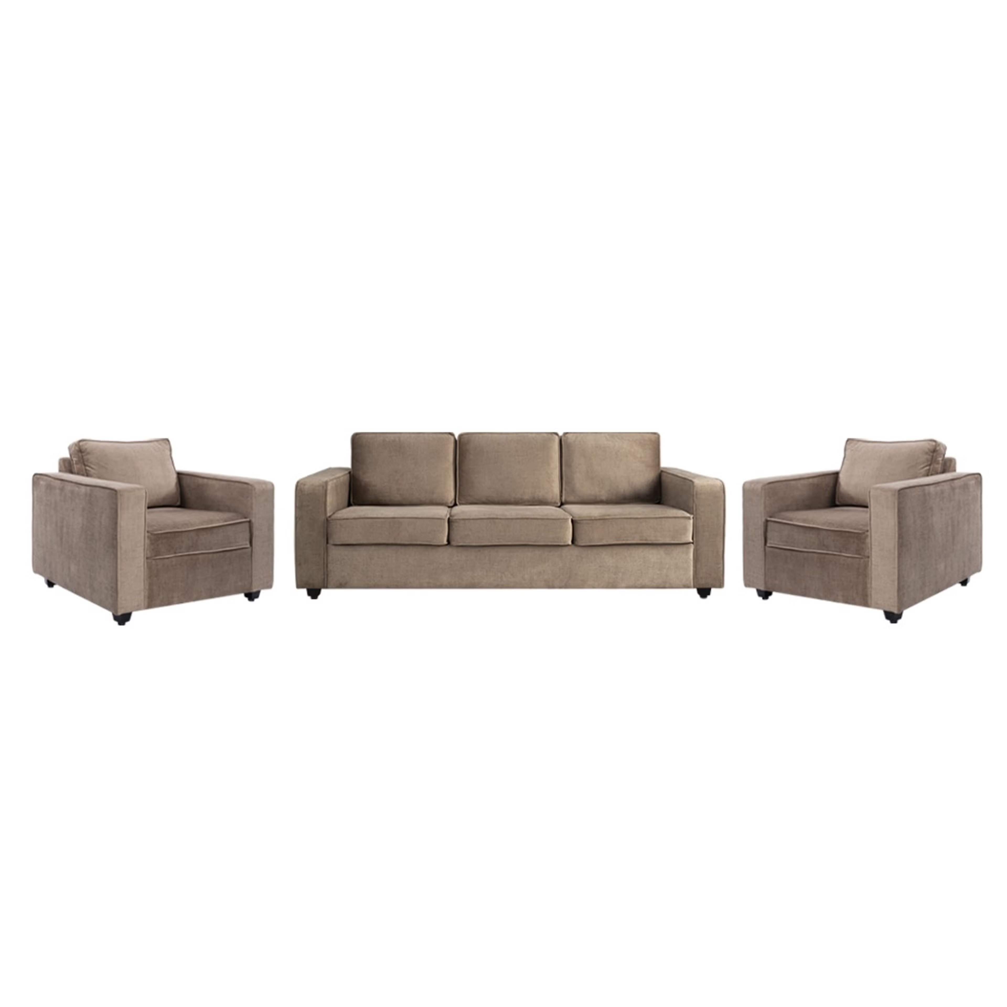 Home 32 Napper Plus Sofa Set - (3+1+1) Reflection Mocha Brown Regular, Set (3+1+1), Mocha Brown