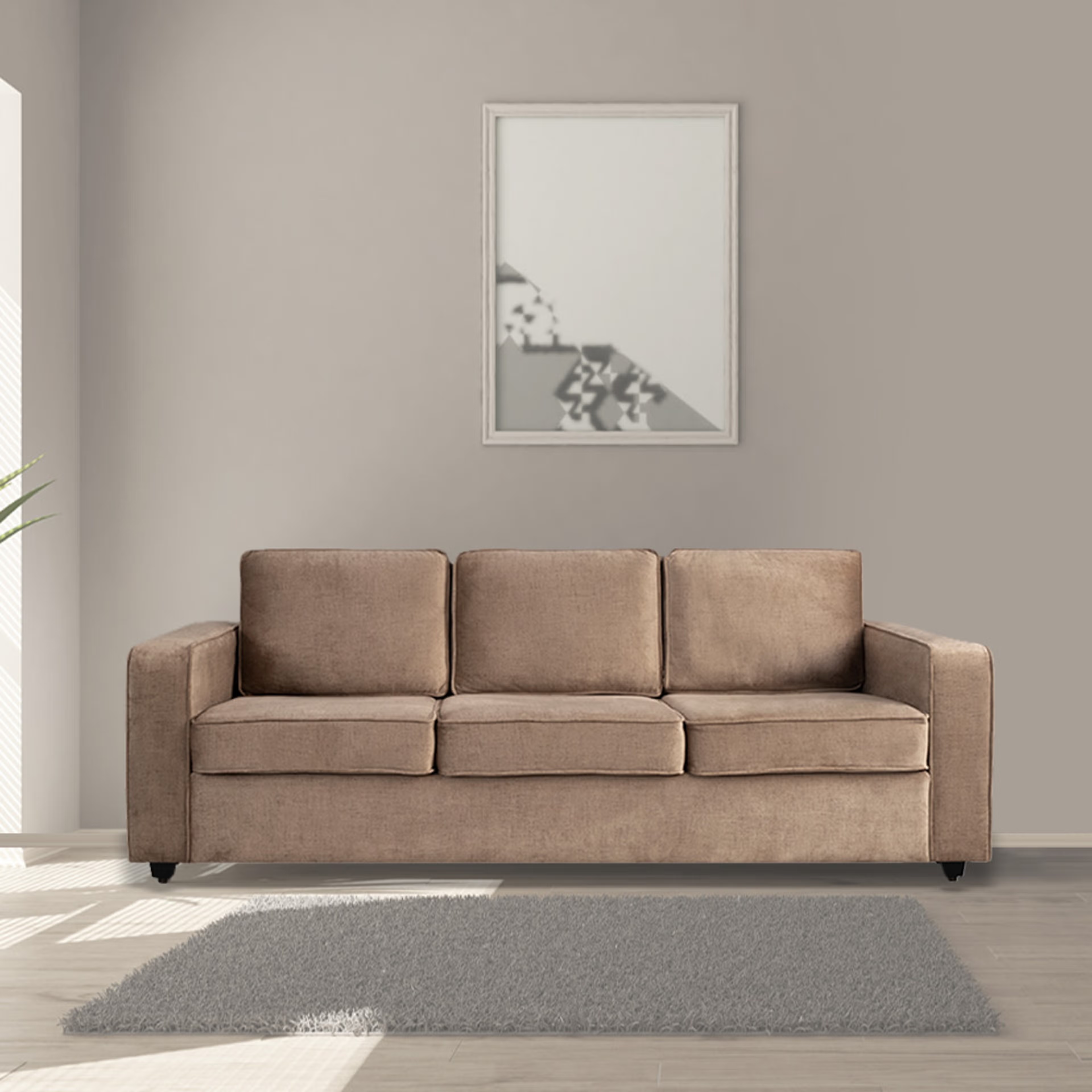 Home 41 Napper Plus Sofa Set - (3+2+1) Reflection Mocha Brown Regular, Set (3+2+1), Mocha Brown