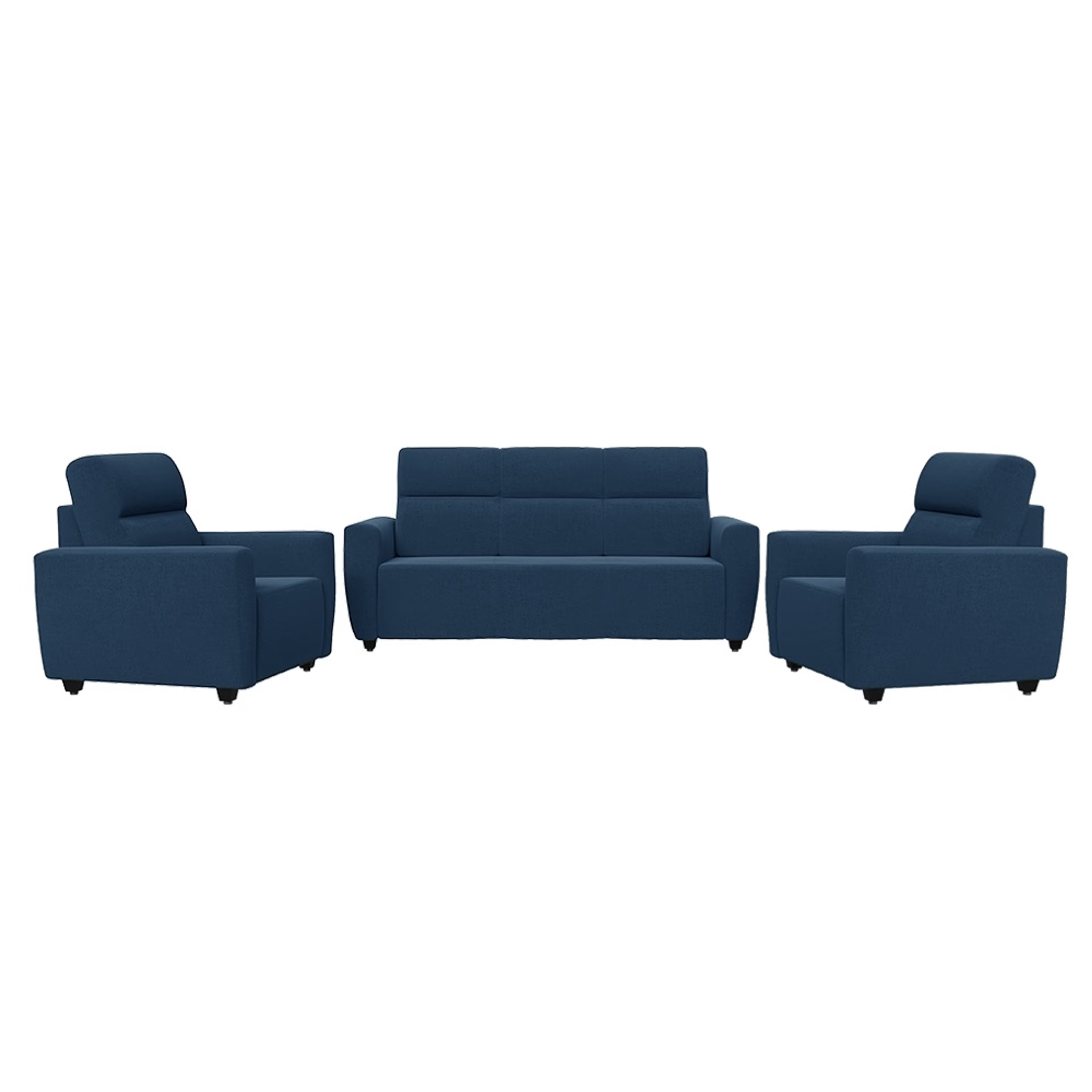 Wakefit Belize Sofa Set (3+1+1) Regular, 3+1+1 Seater, Cobalt Blue