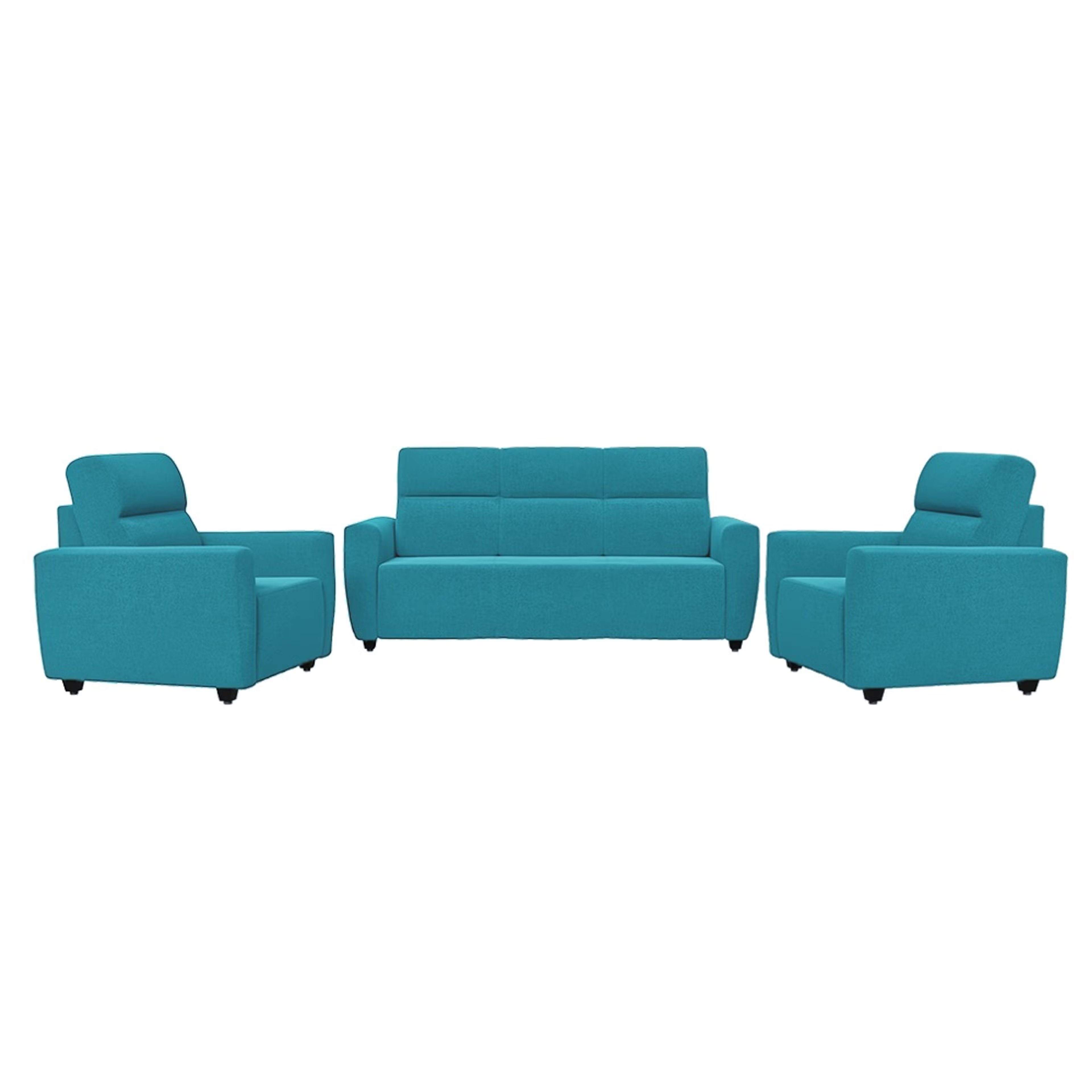 Home 33 Wakefit Belize Sofa Set (3+1+1) Regular, 3+1+1 Seater, Malibu Green