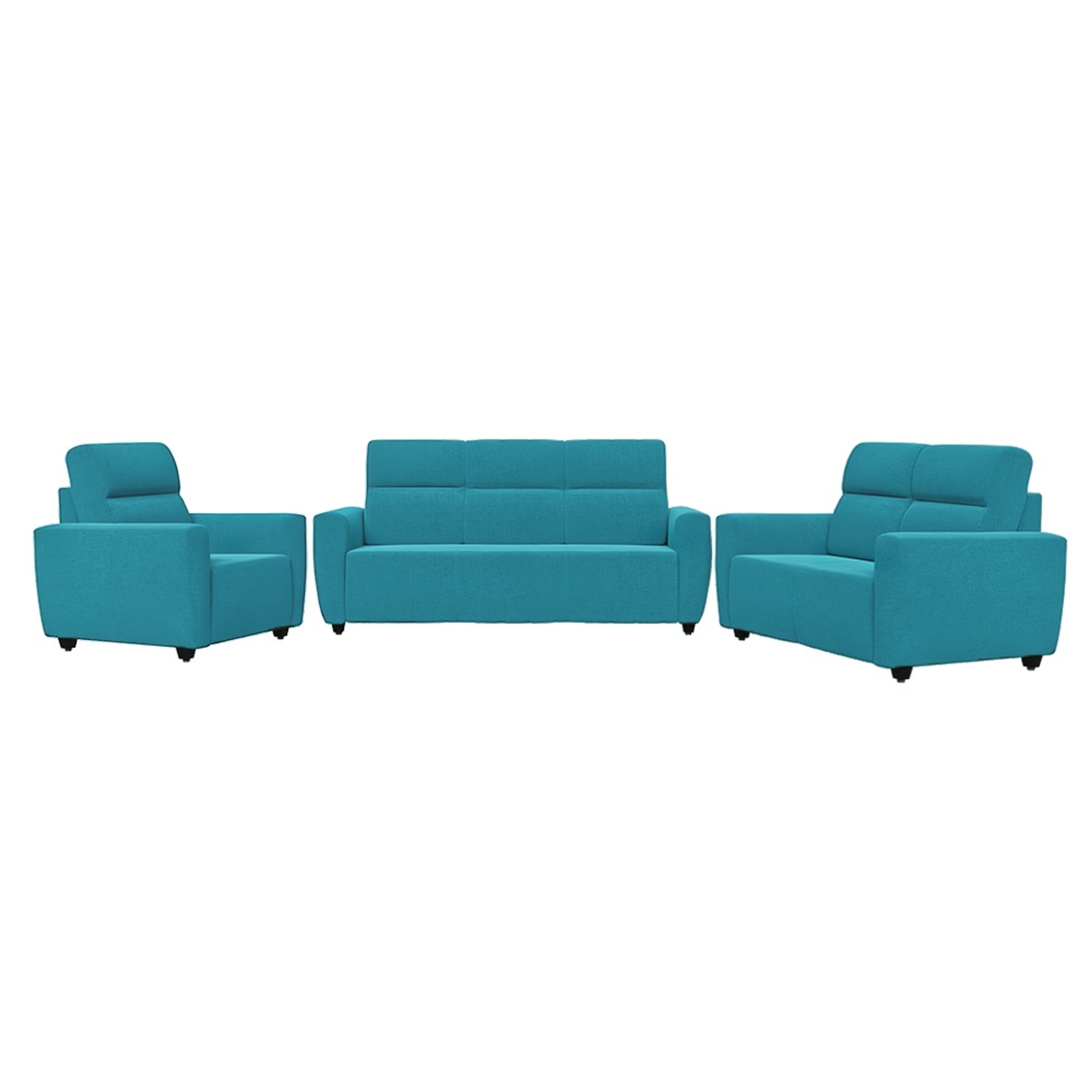 Wakefit Belize Sofa Set (3+2+1) Regular, 3+2+1 Seater, Malibu Green