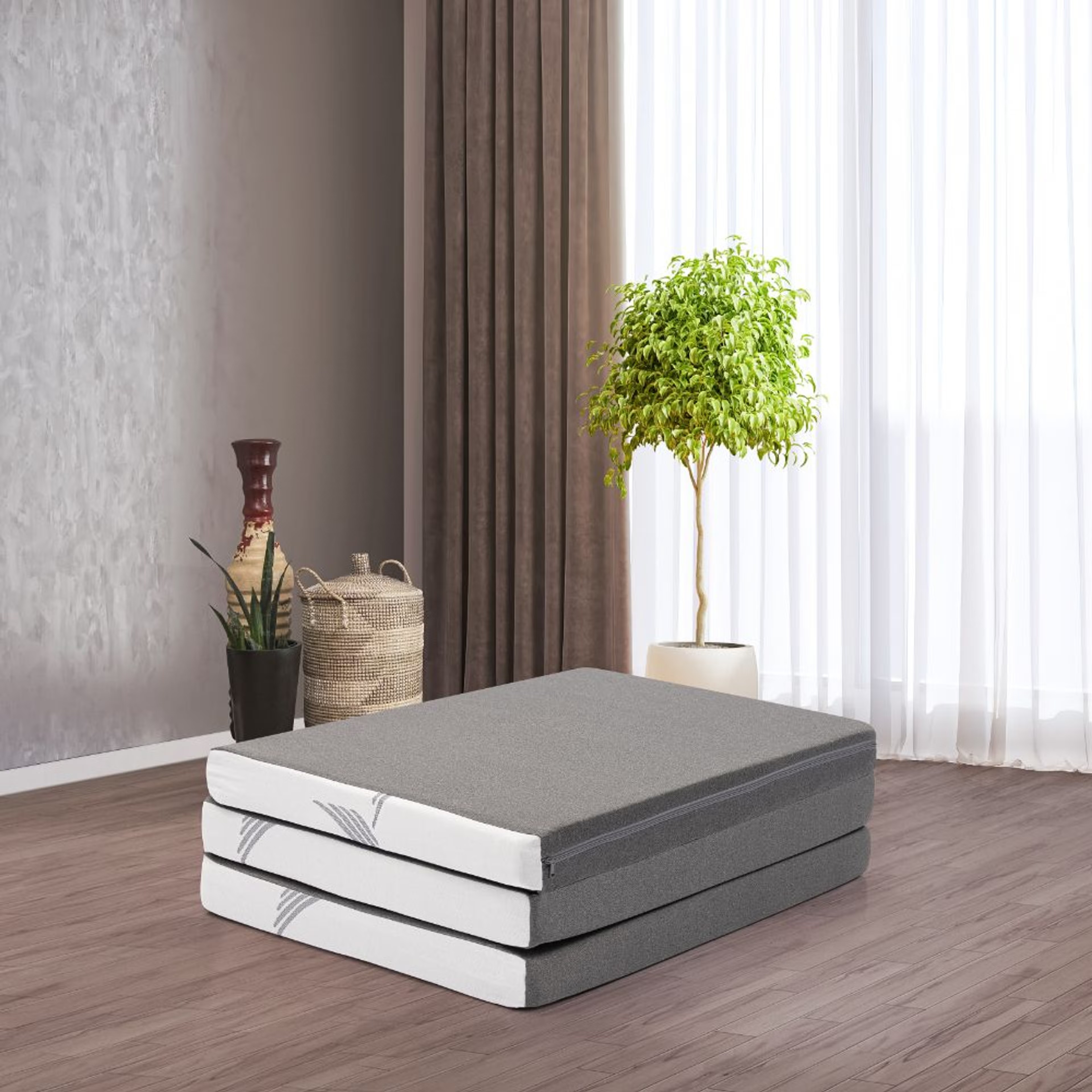 Home 42 Wakefit Flexagon Trifold Pro Mattress Diwan - 72" x 48" x 4" - 1.83m x 1.22m x 10.2cm