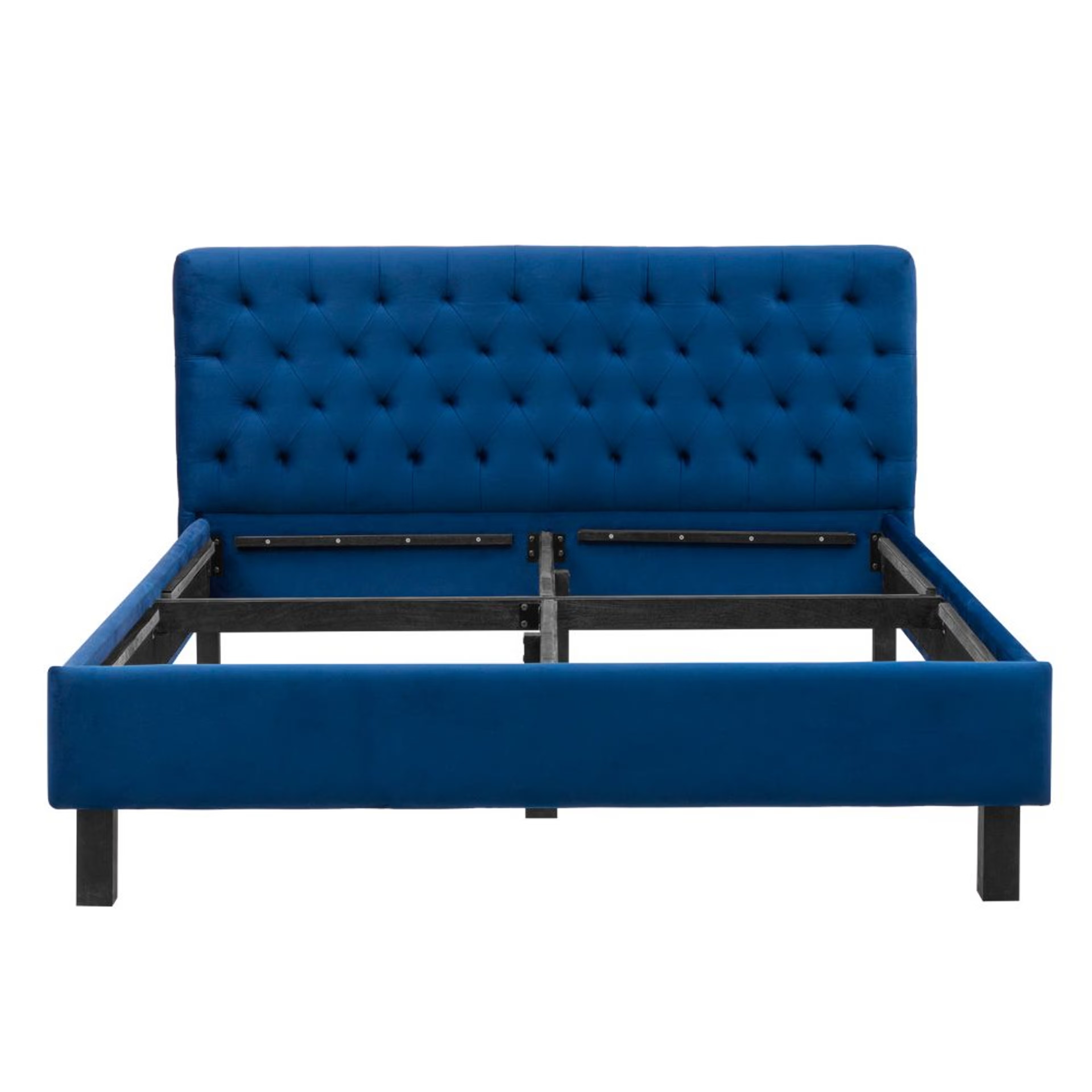 Wakefit Solis Upholstered Queen Bed without Storage (velvet blue) Queen - 78" x 60 6 Wakefit Solis Upholstered Queen Bed without Storage (velvet blue) Queen - 78" x 60\