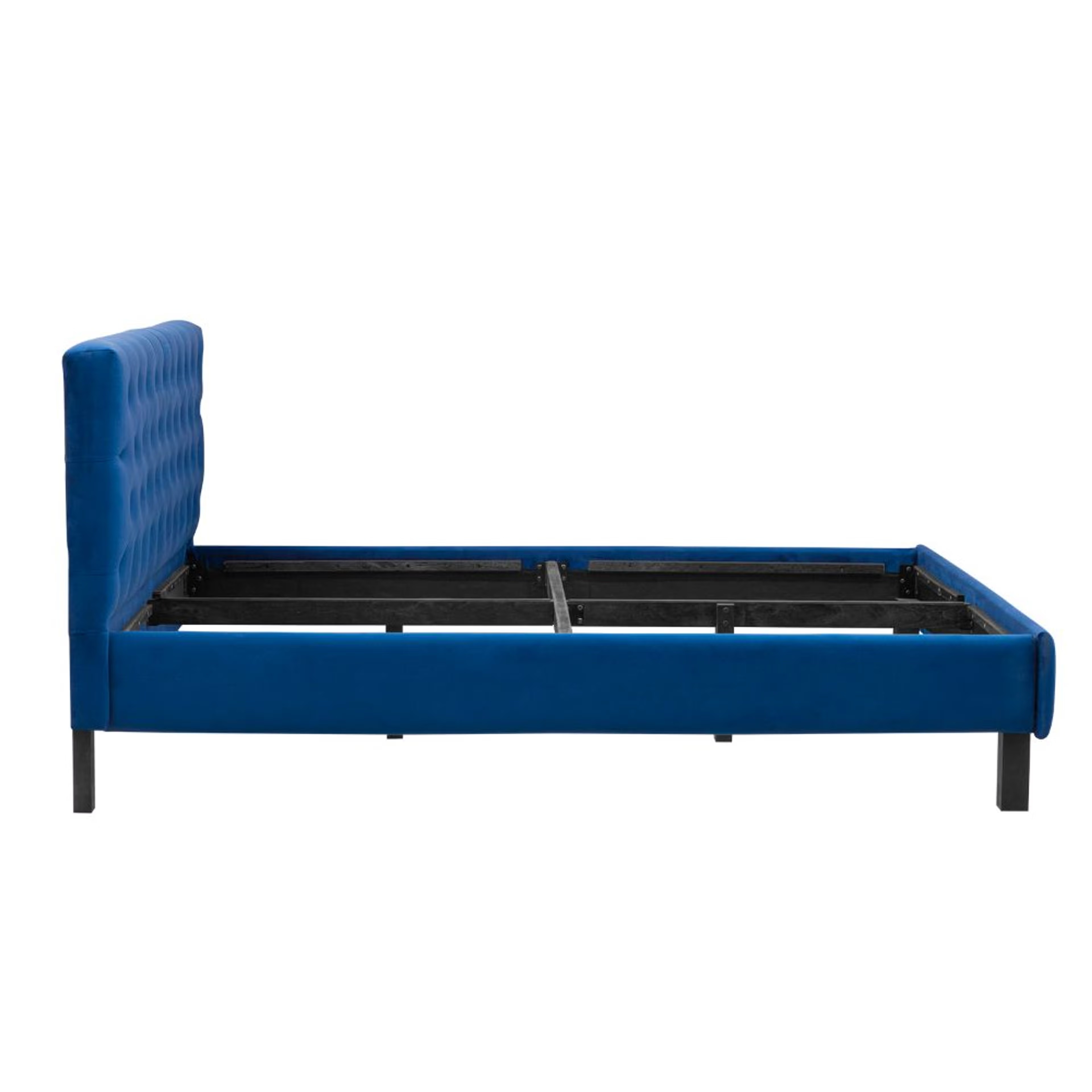 Wakefit Solis Upholstered Queen Bed without Storage (velvet blue) Queen - 78" x 60 8 Wakefit Solis Upholstered Queen Bed without Storage (velvet blue) Queen - 78" x 60\