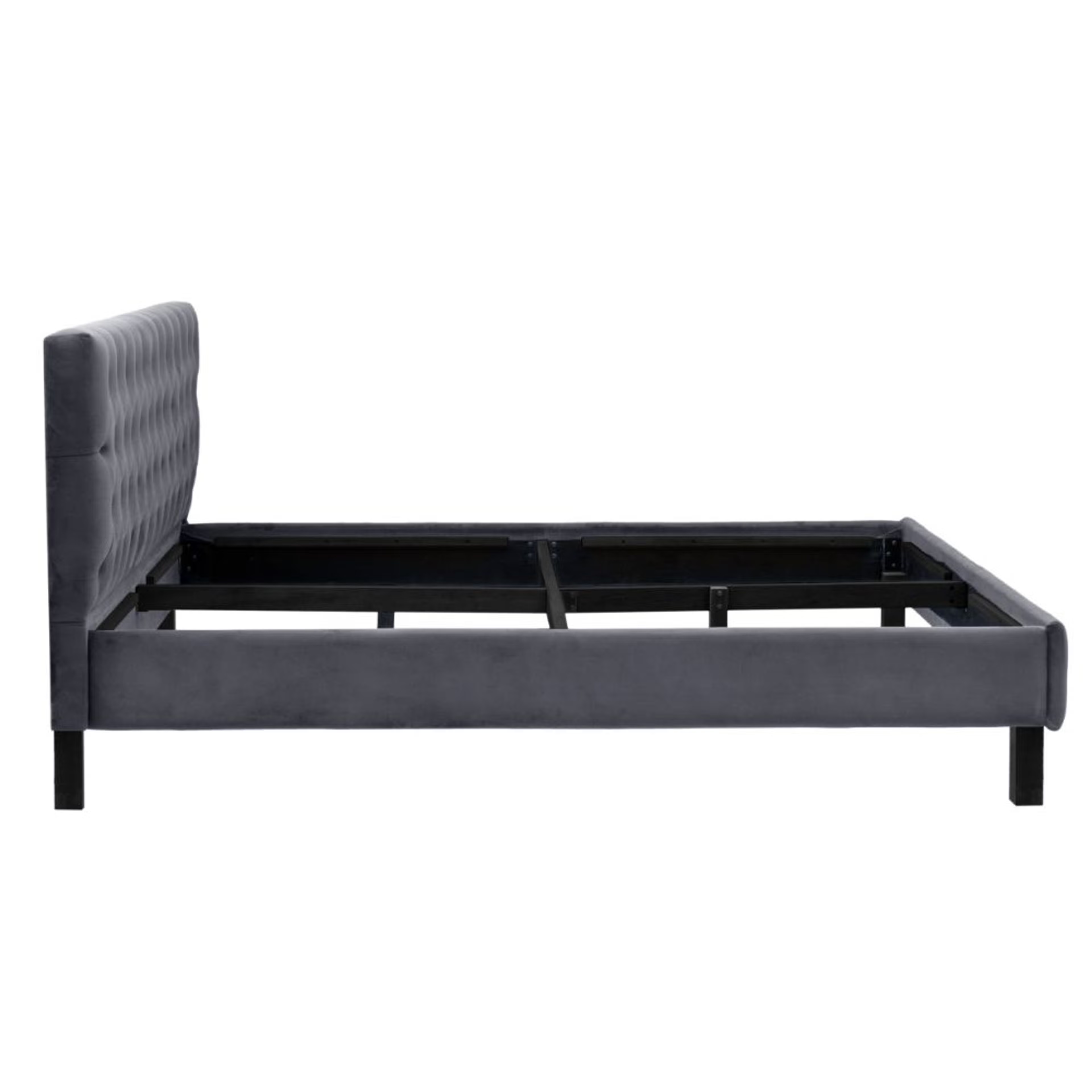 Wakefit Solis Upholstered King Bed without Storage (velvet space grey) King - 78" x 72 6 Wakefit Solis Upholstered King Bed without Storage (velvet space grey) King - 78" x 72\