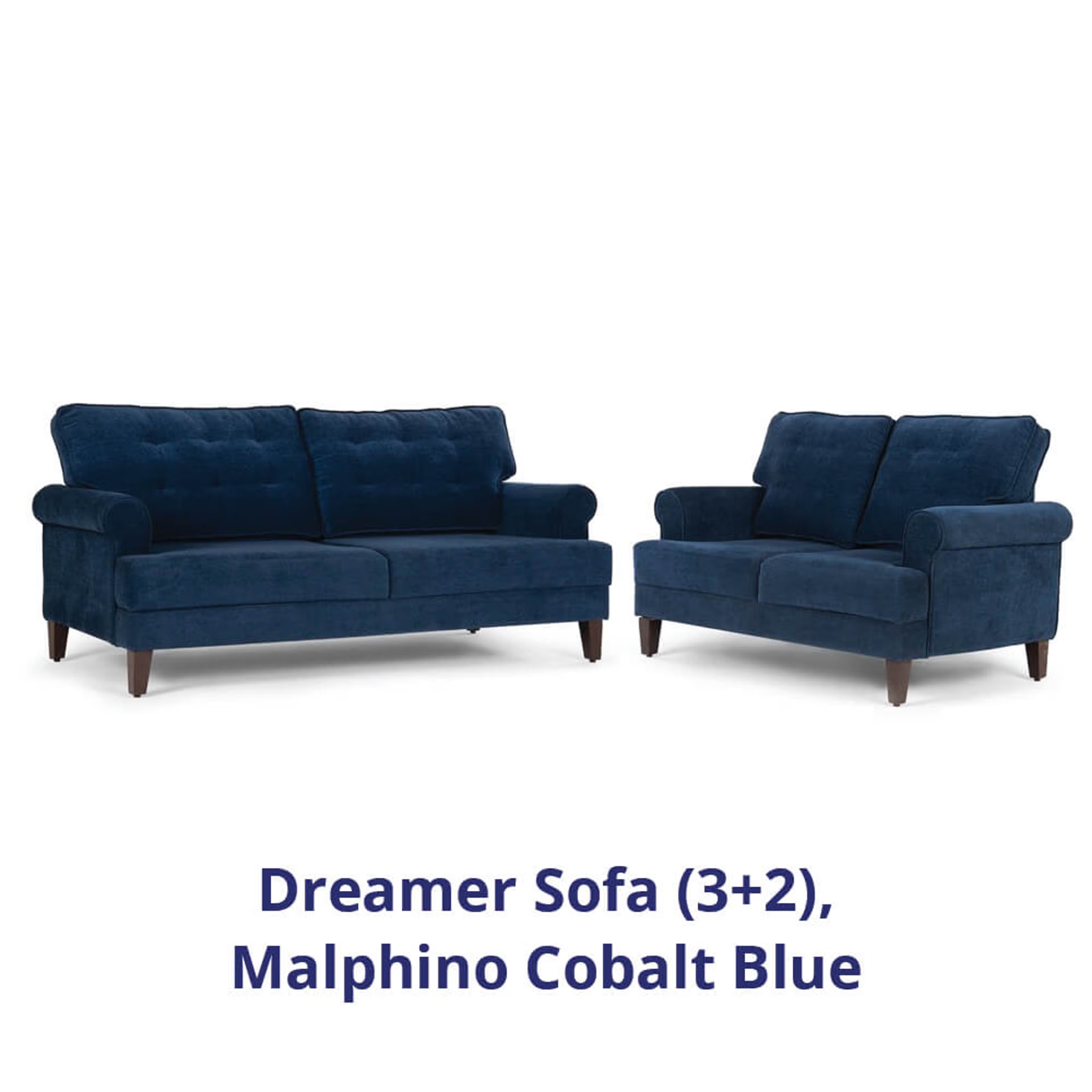 Wakefit Dreamer Sofa Set (3+2) Regular, 3 + 2, Malphino Cobalt Blue 2 Wakefit Dreamer Sofa Set (3+2) Regular, 3 + 2, Malphino Cobalt Blue
