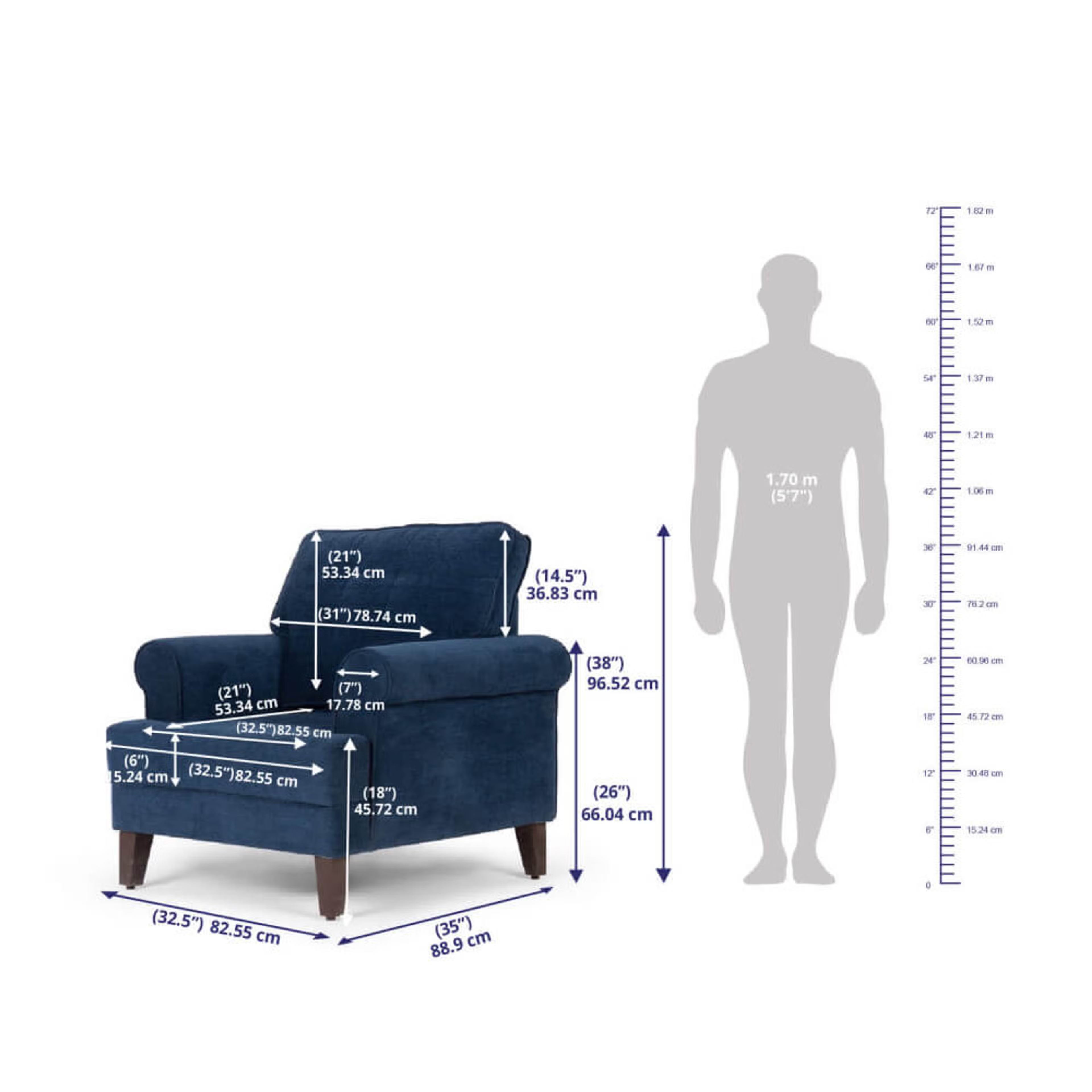 Wakefit Dreamer Sofa Set (3+2+1) Regular, 3 + 2 + 1, Malphino Cobalt Blue 14 Wakefit Dreamer Sofa Set (3+2+1) Regular, 3 + 2 + 1, Malphino Cobalt Blue