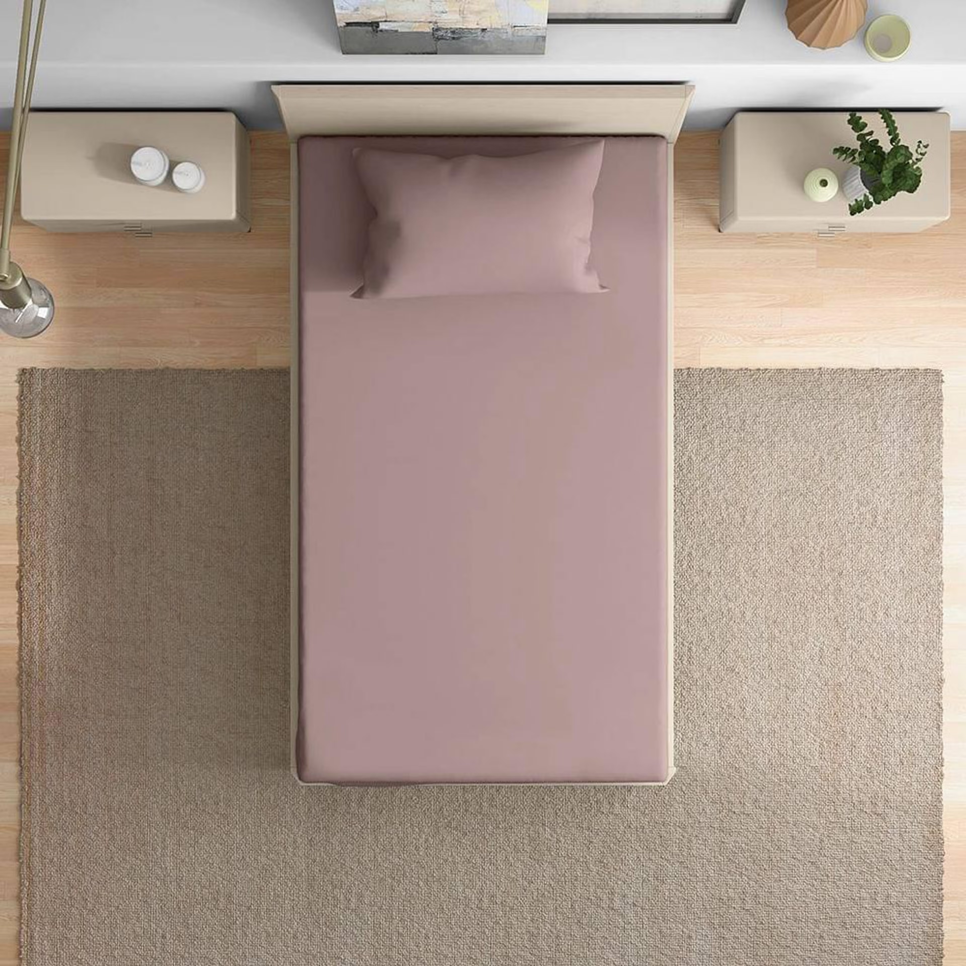 Wakefit 100% Cotton 200 TC Fitted Bedsheet With 1 Pillow Cover | Wood Rose Single - 72" x 36 9 Wakefit 100% Cotton 200 TC Fitted Bedsheet With 1 Pillow Cover | Wood Rose Single - 72" x 36\
