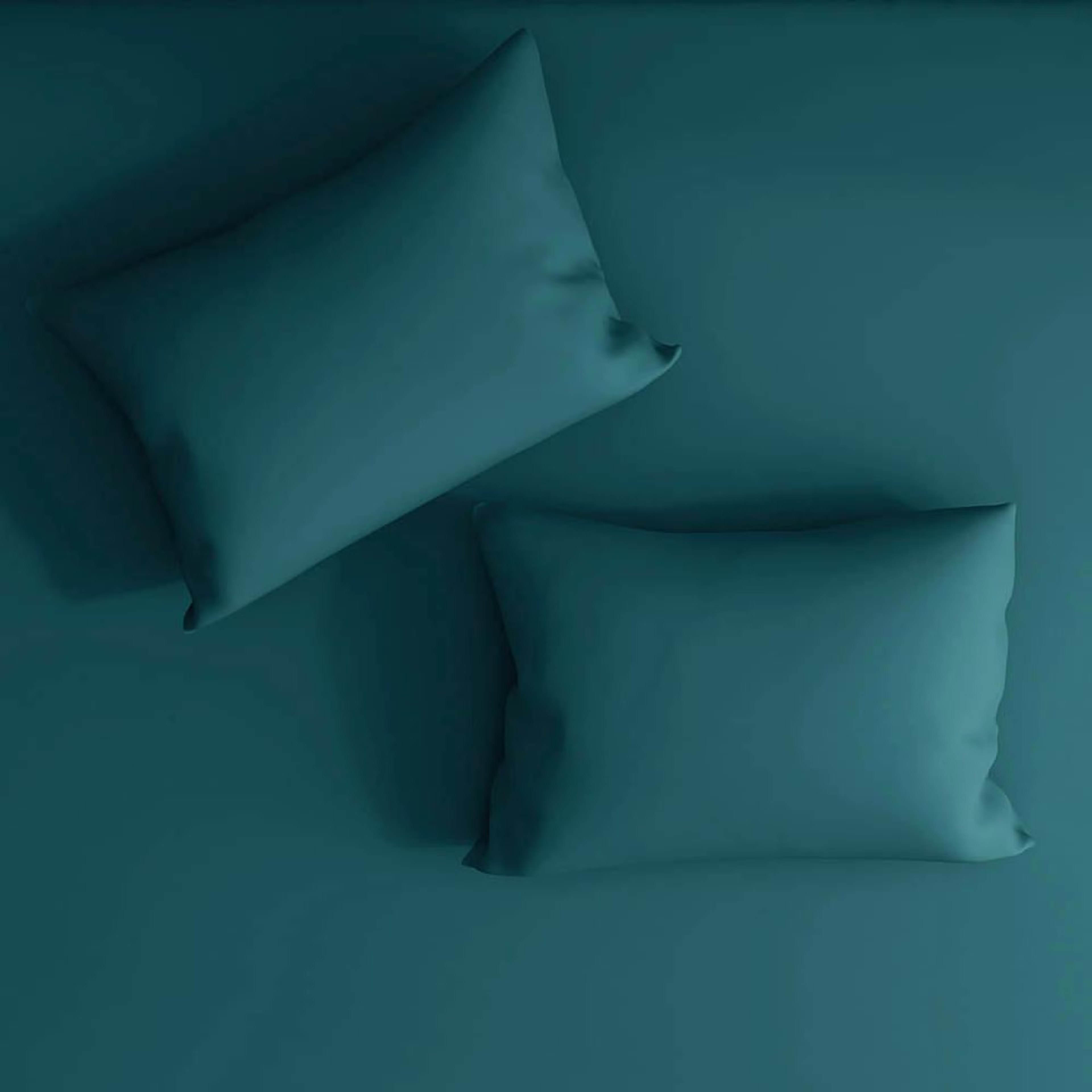 Home 39 Wakefit 100% Cotton 200 TC Fitted Bedsheet With 1 Pillow Cover | Peacock Blue Single - 72" x 36\