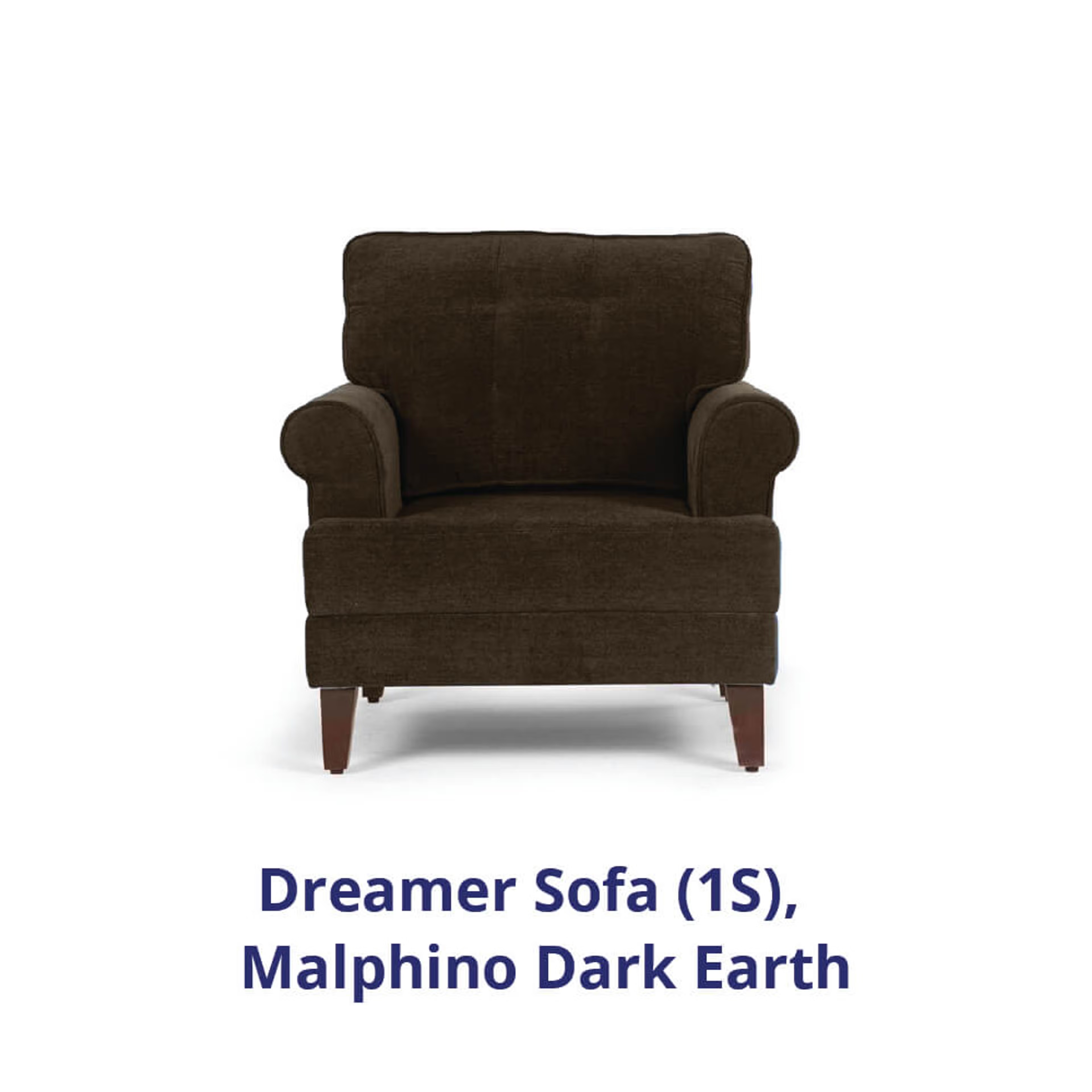 Wakefit Dreamer Sofa - Single Seater Regular, 1, Malphino Dark Earth