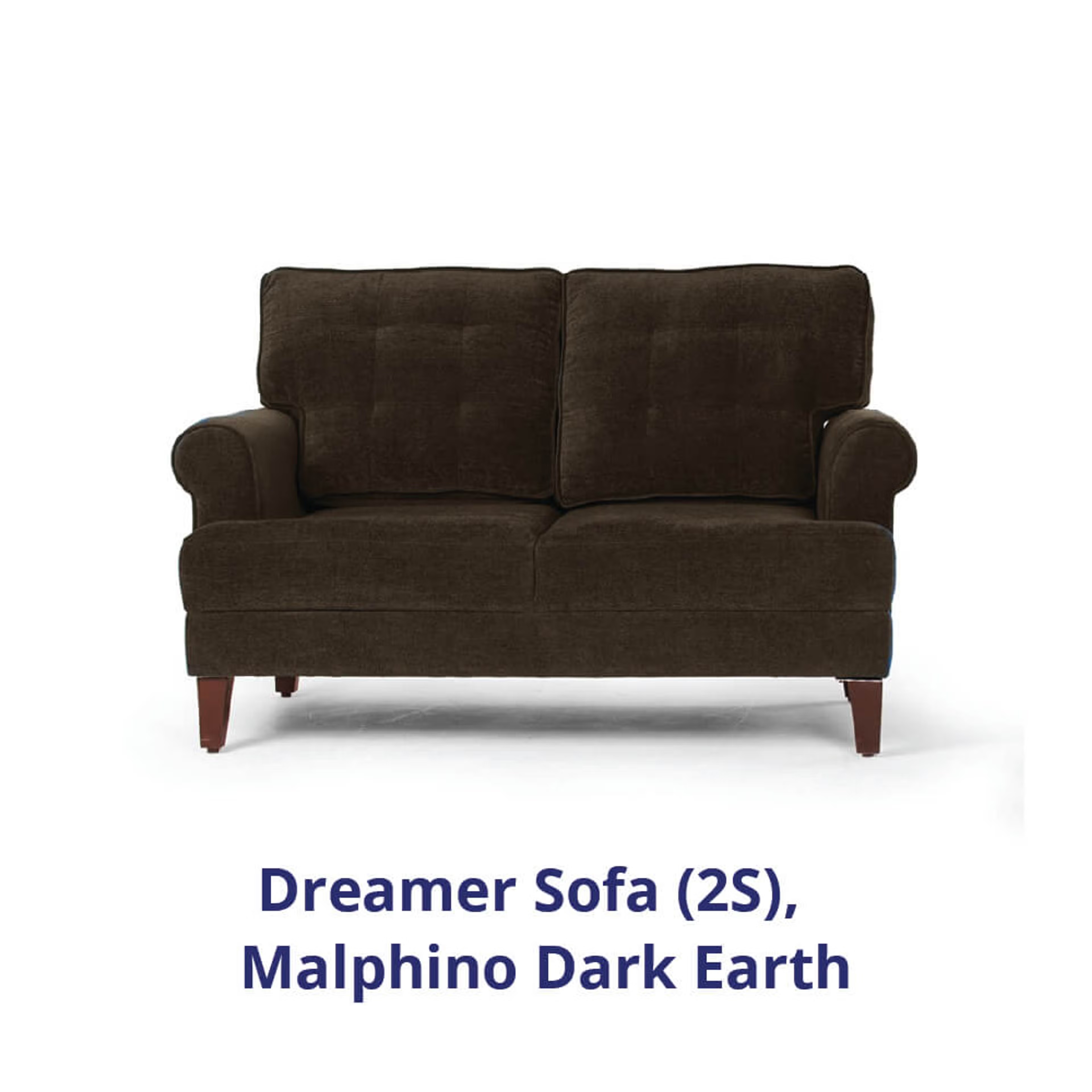 Home 33 Wakefit Dreamer Sofa - Two Seater Regular, 2, Malphino Dark Earth