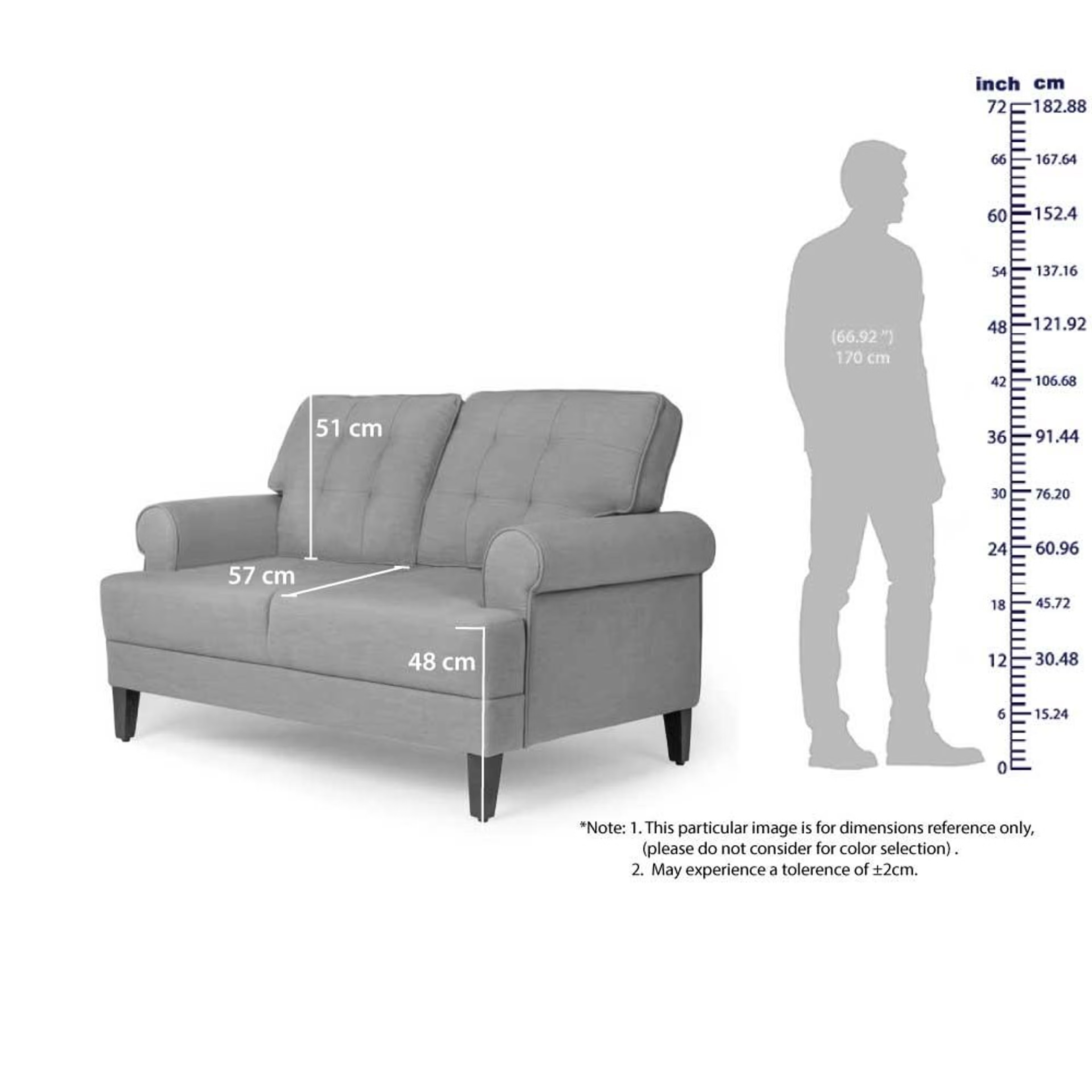 Wakefit Dreamer Sofa - Two Seater Regular, 2, Malphino Dark Earth 5 Wakefit Dreamer Sofa - Two Seater Regular, 2, Malphino Dark Earth