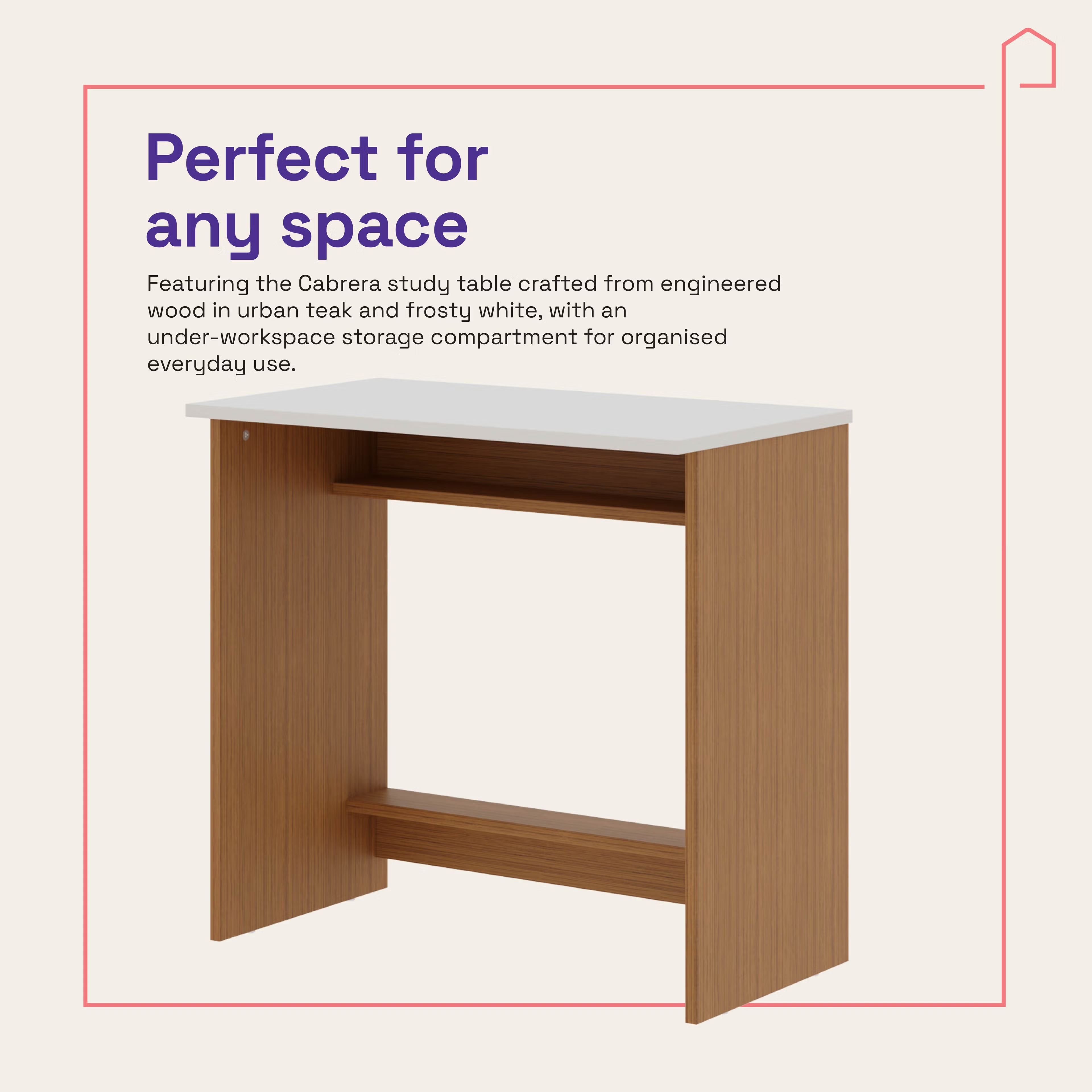 Wakefit Cabrera Study Table - Urban Teak and White Urban Teak and White 4 Wakefit Cabrera Study Table - Urban Teak and White Urban Teak and White