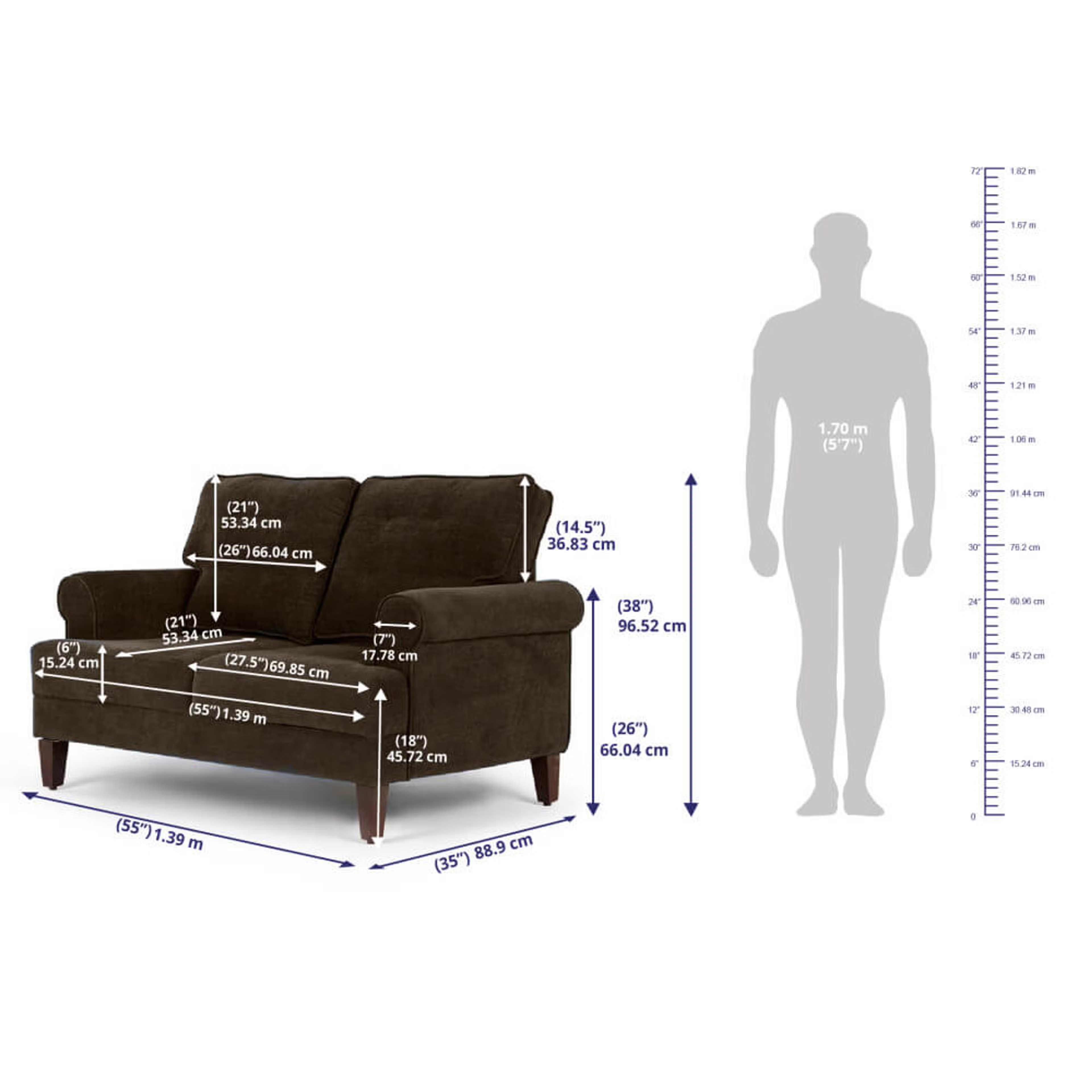 Wakefit Dreamer Sofa Set (2+1+1) Regular, 2 + 1 + 1, Malphino Dark Earth 5 Wakefit Dreamer Sofa Set (2+1+1) Regular, 2 + 1 + 1, Malphino Dark Earth