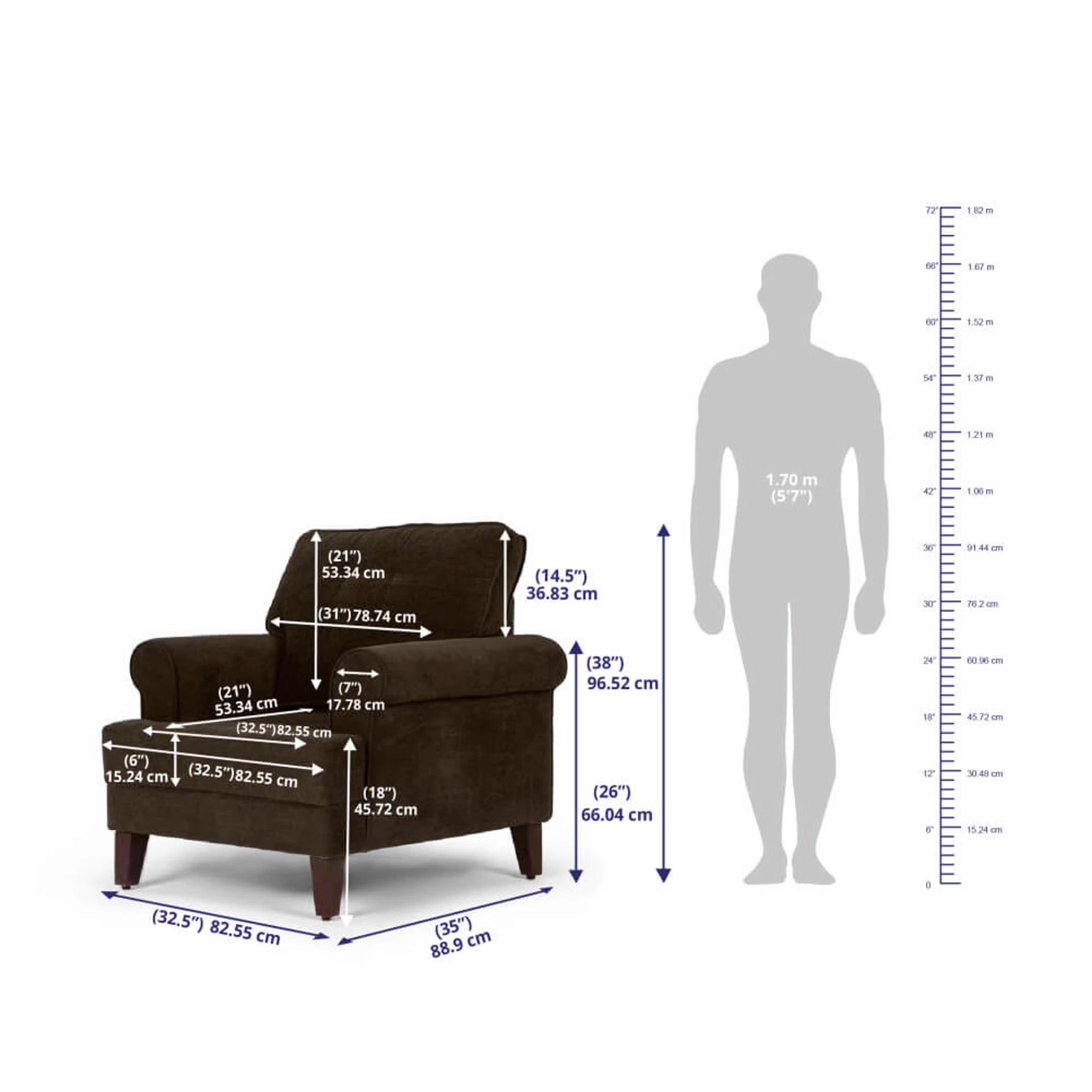 Wakefit Dreamer Sofa Set (2+1+1) Regular, 2 + 1 + 1, Malphino Dark Earth 9 Wakefit Dreamer Sofa Set (2+1+1) Regular, 2 + 1 + 1, Malphino Dark Earth