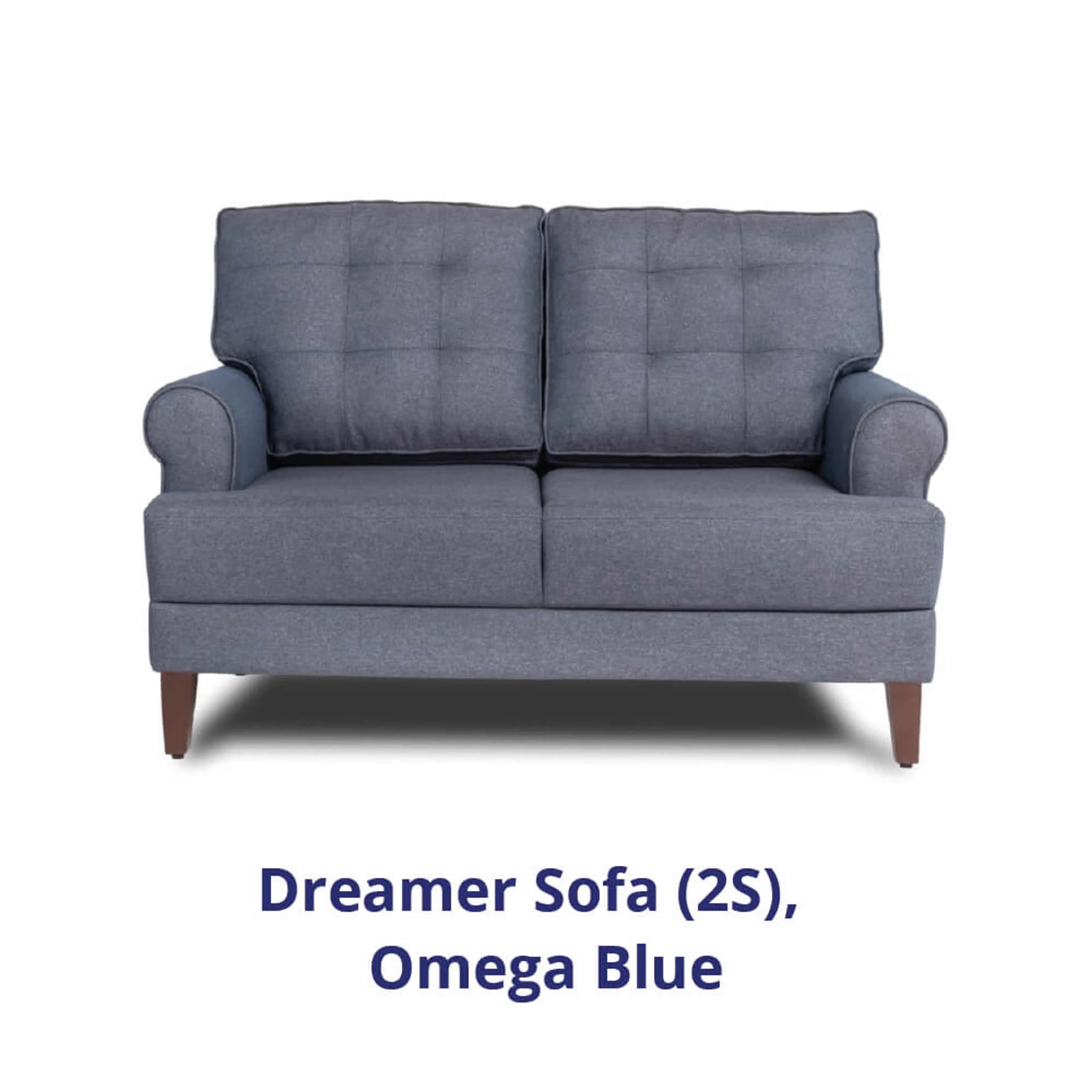 Home 33 Wakefit Dreamer Sofa - Two Seater Regular, 2, Omega Blue