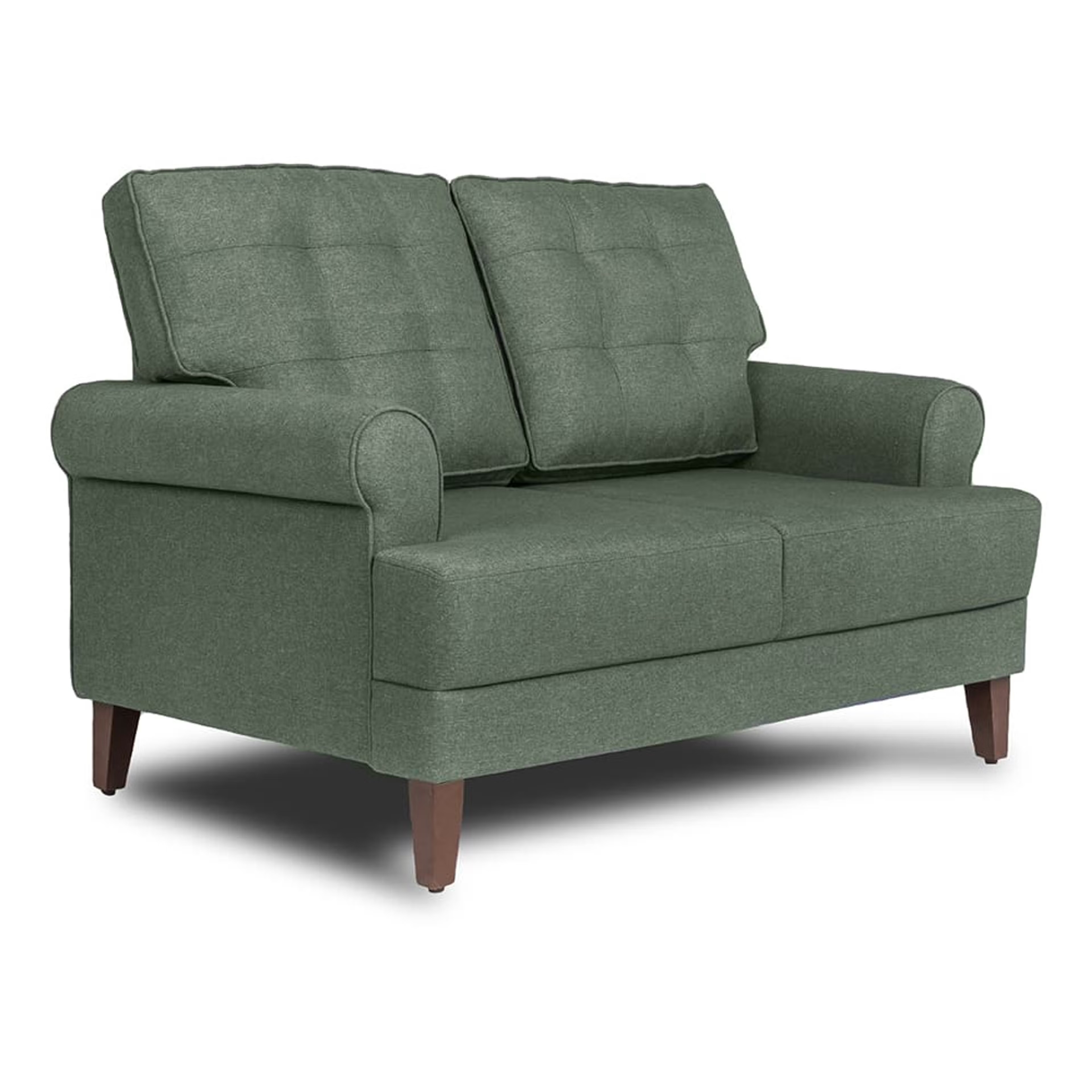 Wakefit Dreamer Sofa - Two Seater Regular, 2, Omega Green