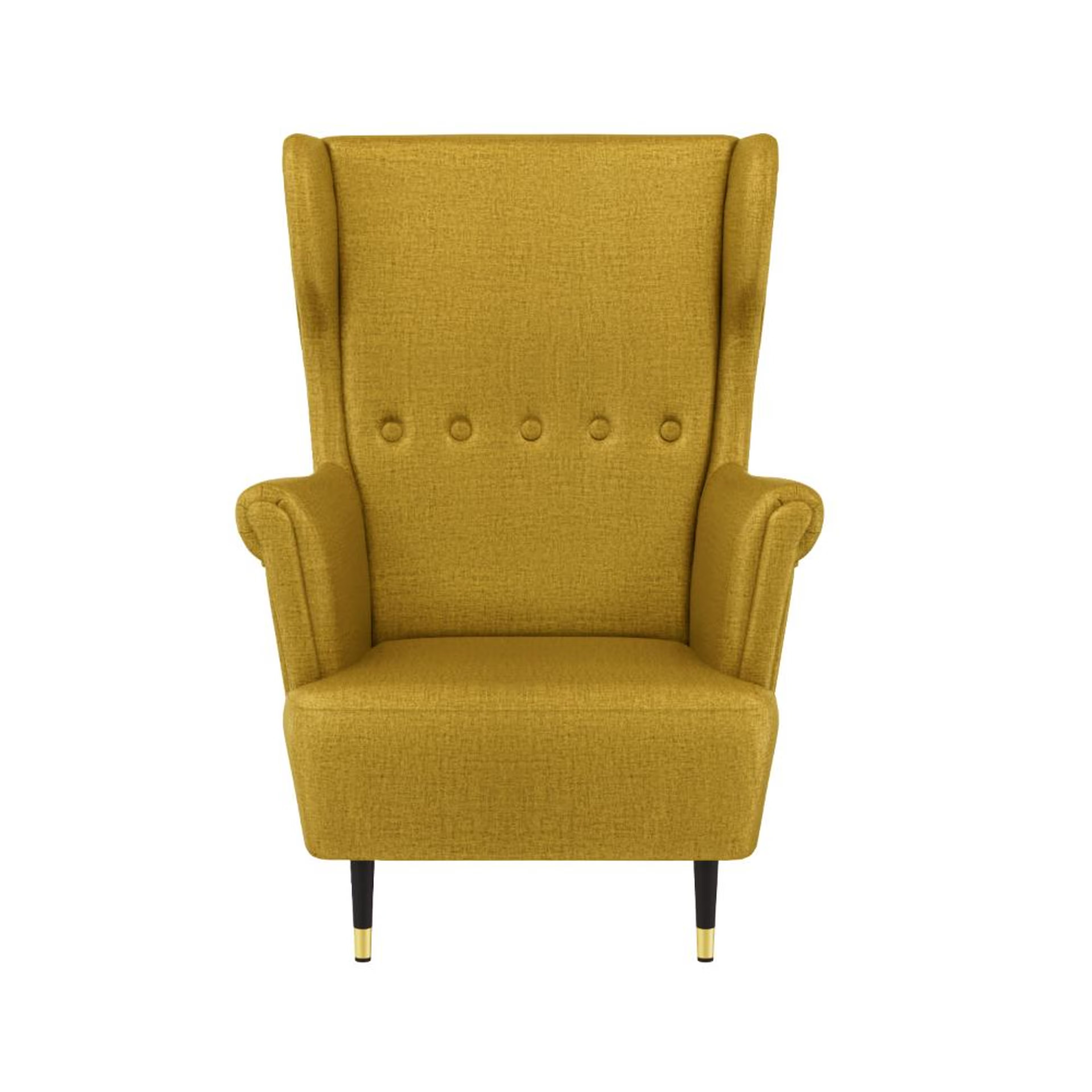 Wakefit Nicco Wing Chair - Reflection Yellow without Ottoman, Yellow 2 Wakefit Nicco Wing Chair - Reflection Yellow without Ottoman, Yellow