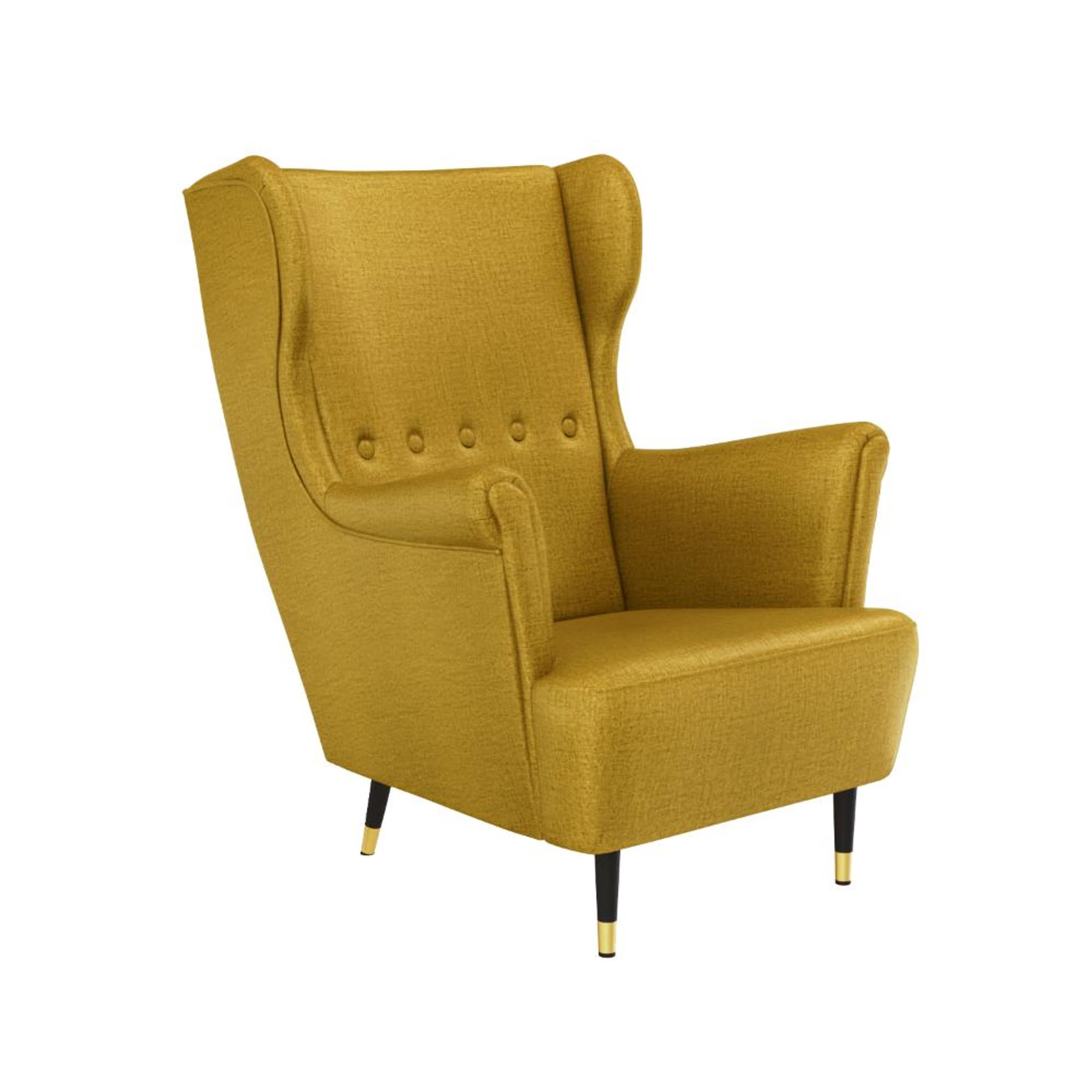 Wakefit Nicco Wing Chair - Reflection Yellow without Ottoman, Yellow 3 Wakefit Nicco Wing Chair - Reflection Yellow without Ottoman, Yellow