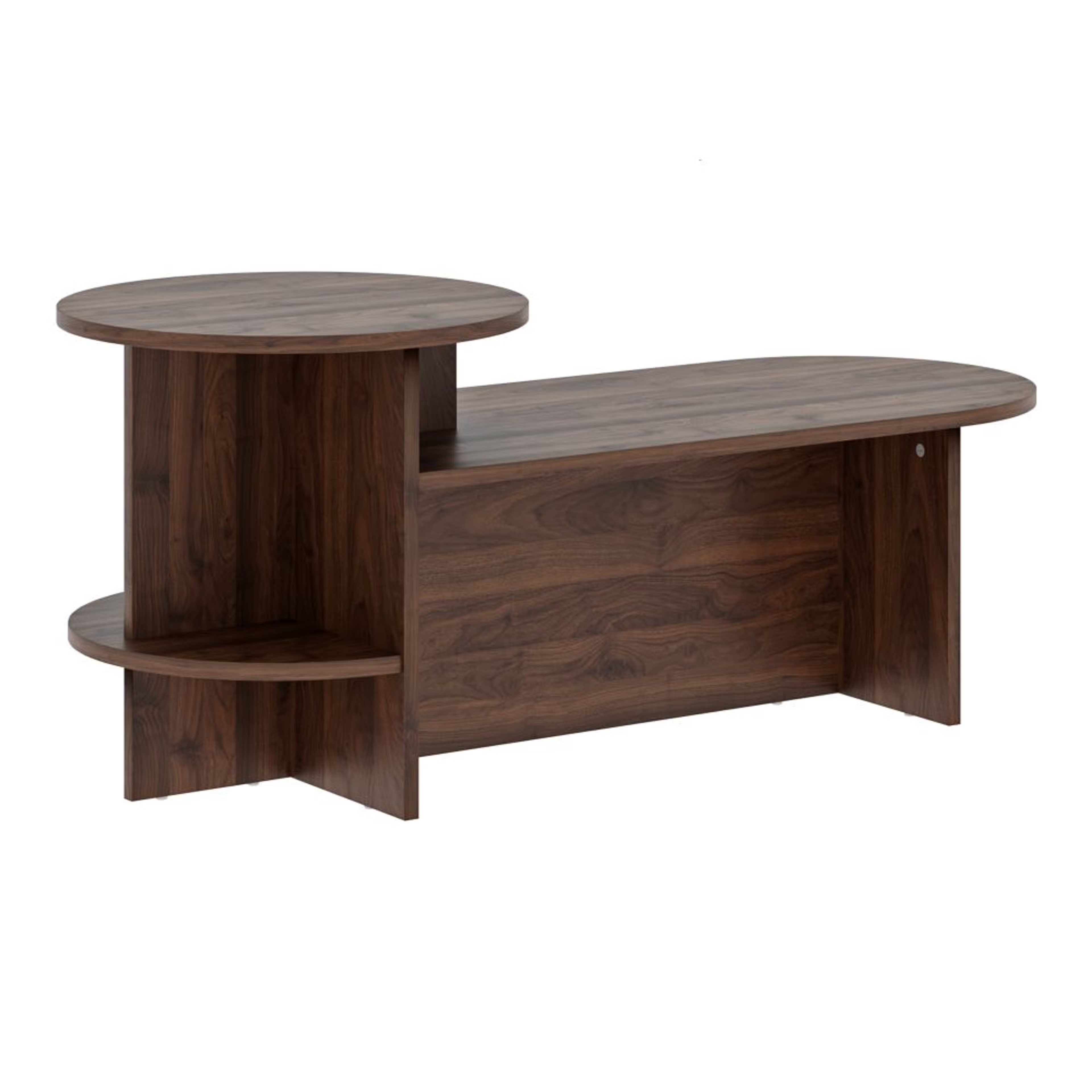 Level Coffee Table - Columbian Walnut Color, Engineered Wood