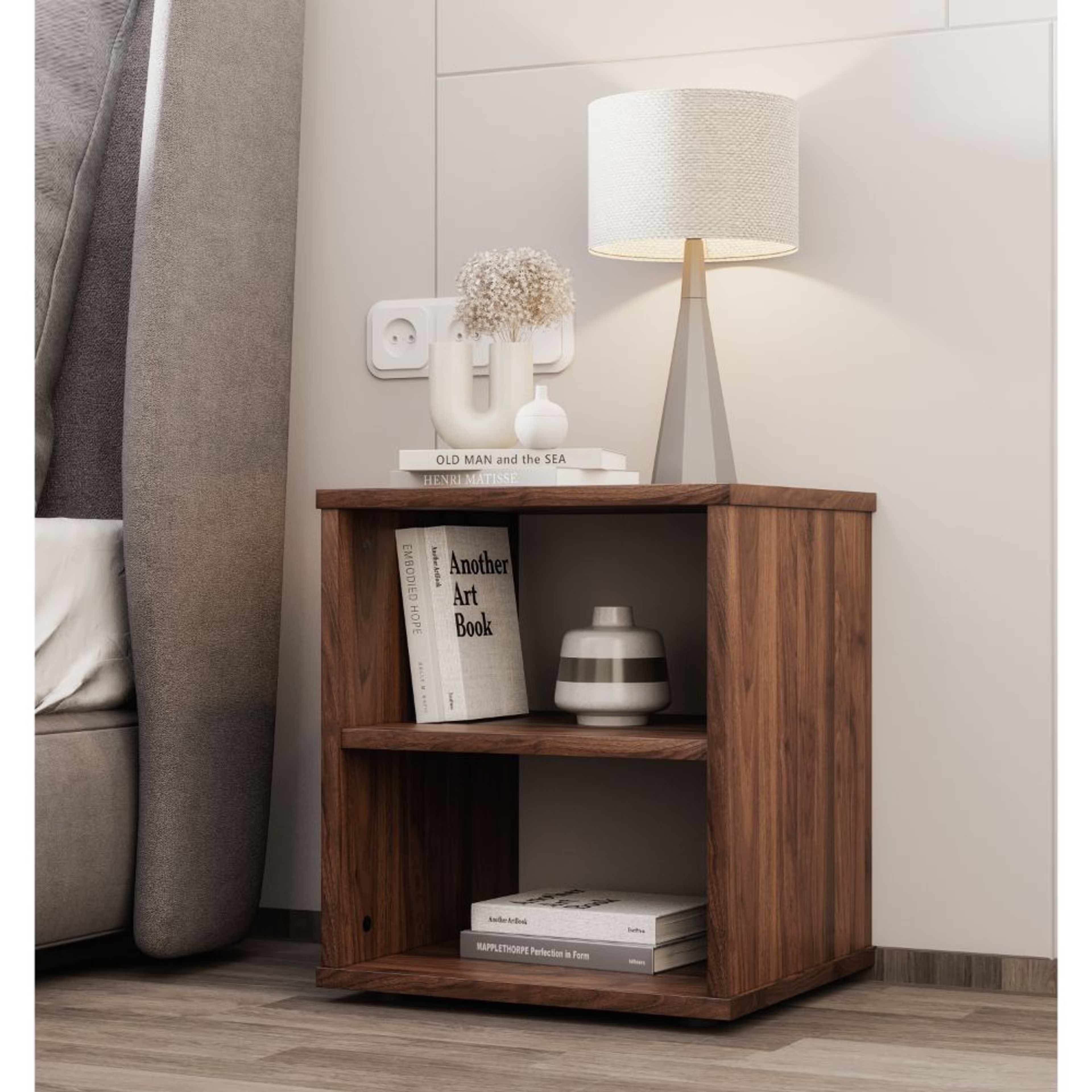 Wakefit Elara without Drawer Bedside table Without Drawer